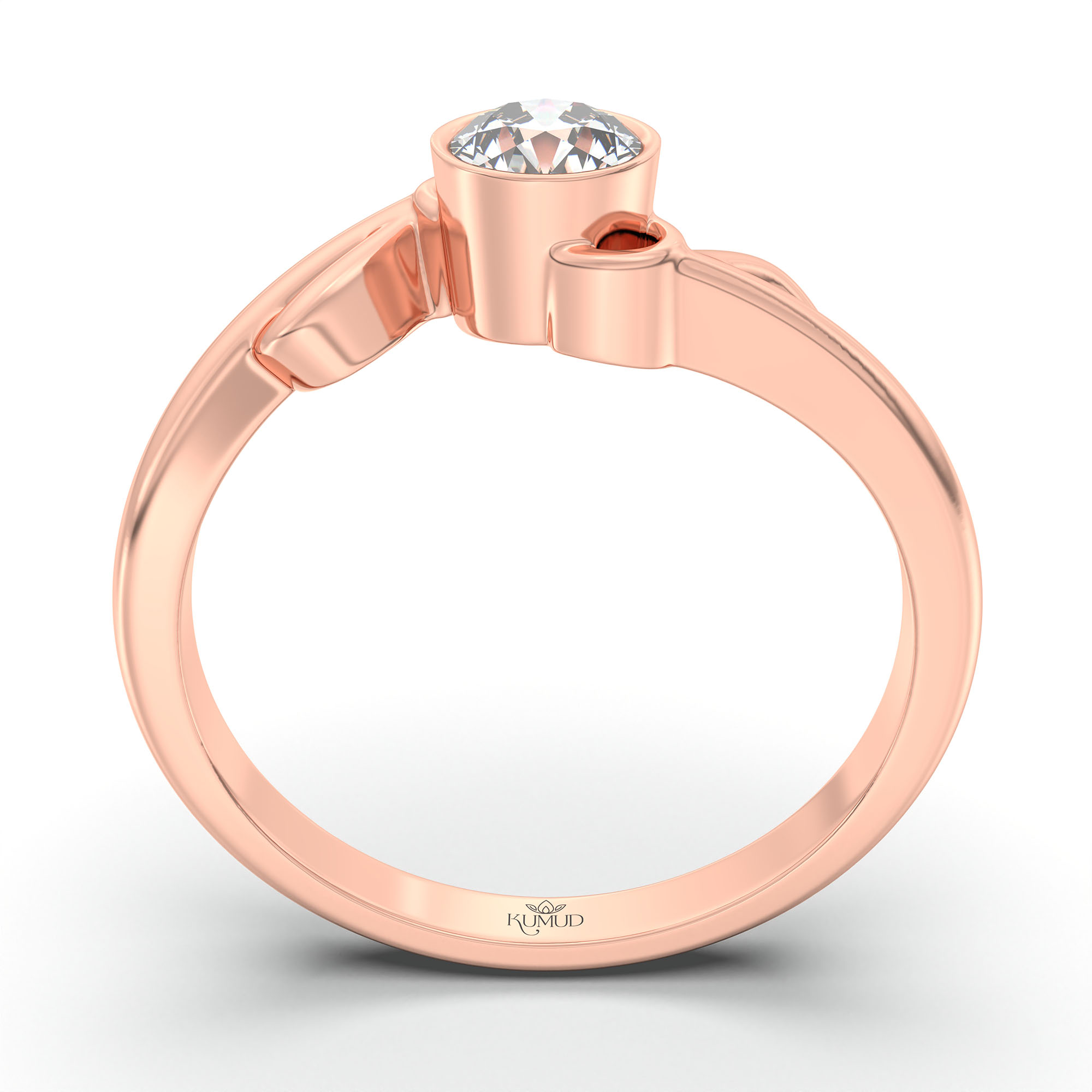 Lab-Grown Diamond Solitaire Ring for Women in 18K Rose Gold – 0.25 Ct Round, 3 g (Design K10-70-BBZAA) thumbnail