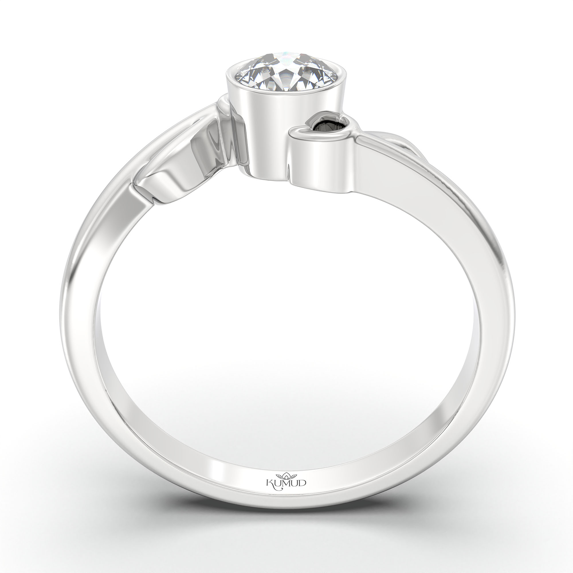 Lab-Grown Diamond Solitaire Ring for Women in 18K White Gold – 0.25 Ct Round, 3 g (Design K10-70-BBZAA) thumbnail
