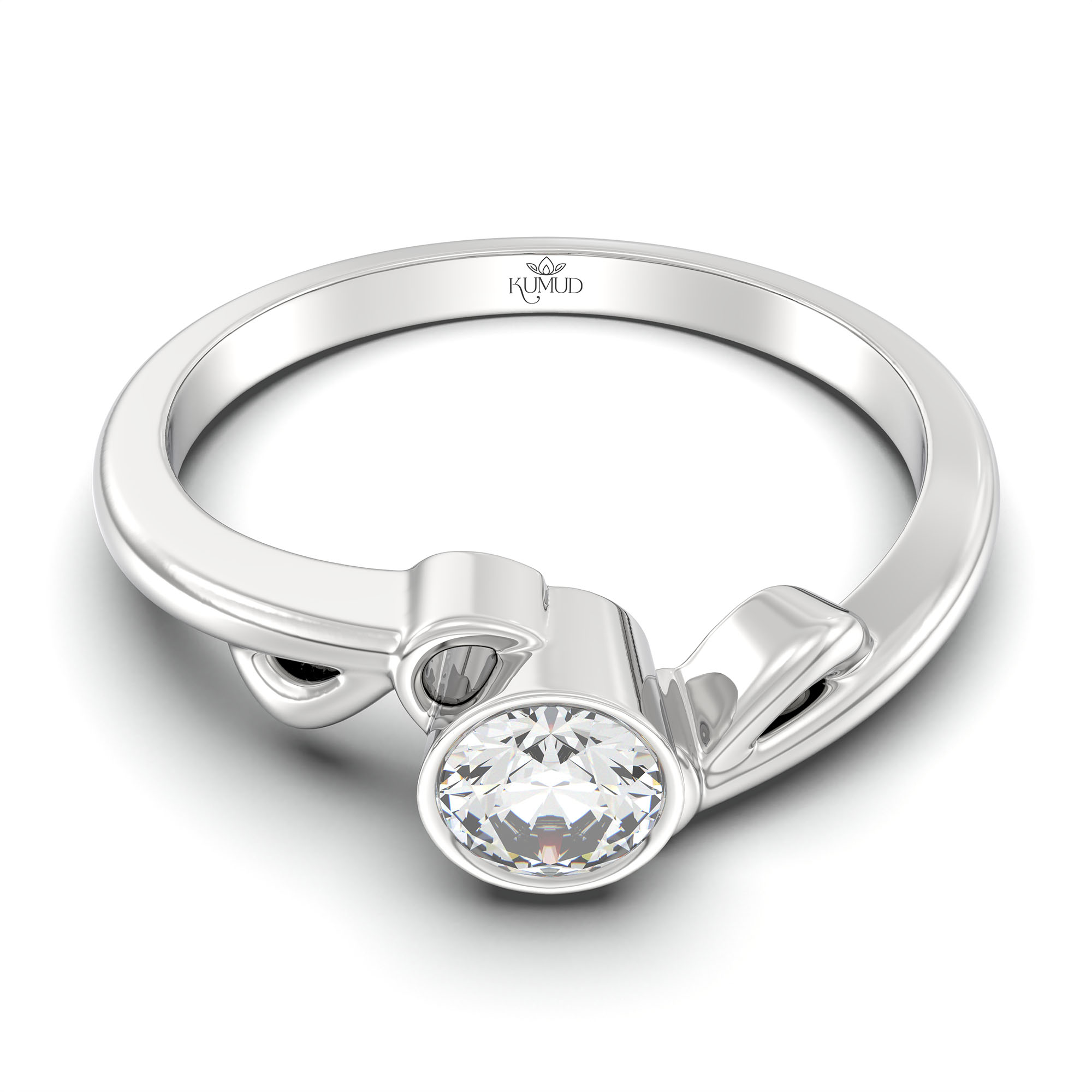 Lab-Grown Diamond Solitaire Ring for Women in 18K White Gold – 0.25 Ct Round, 3 g (Design K10-70-BBZAA) thumbnail
