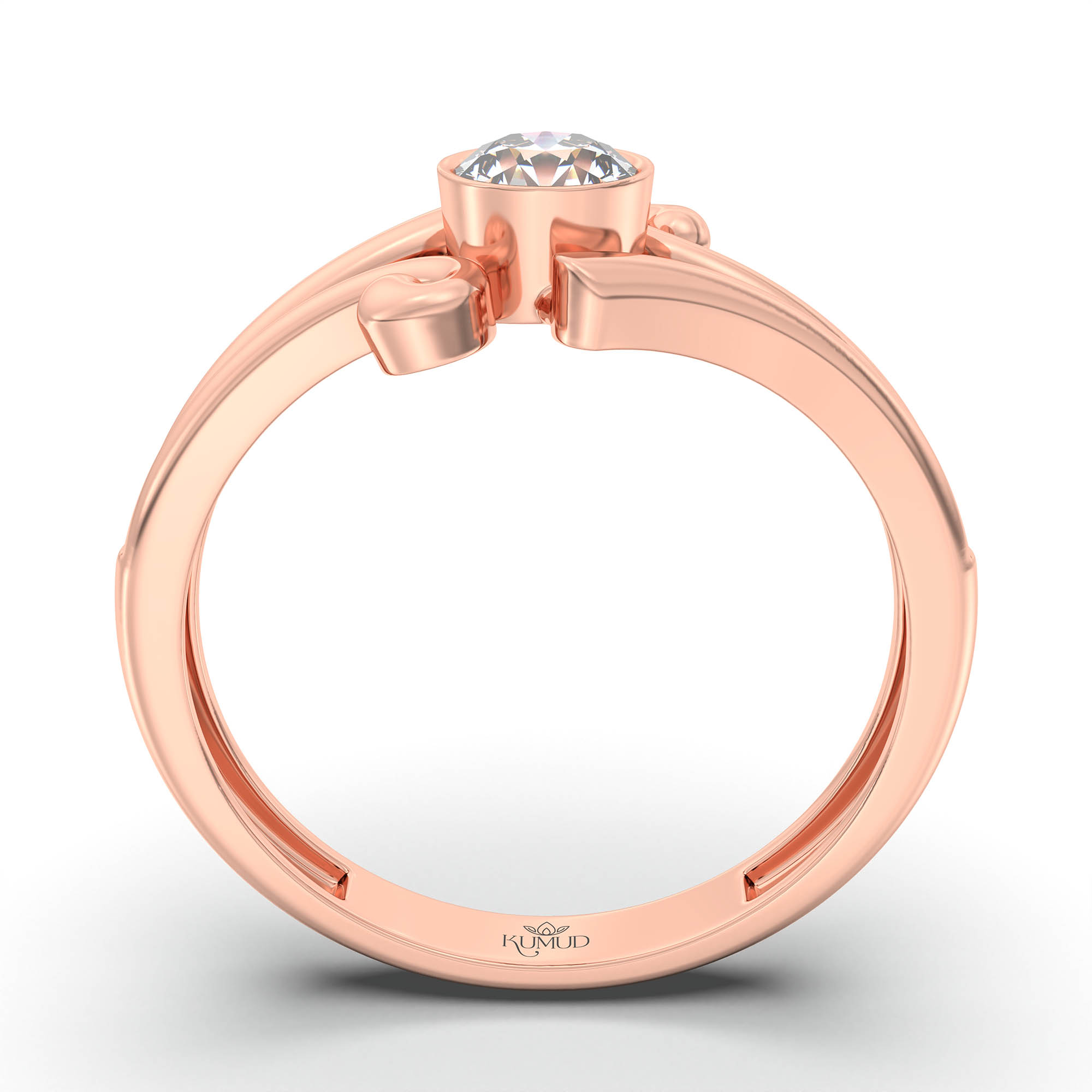 Lab-Grown Diamond Solitaire Ring for Women in 18K Rose Gold – 0.25 Ct Round, 3 g (Design K11-1-BBZAA) thumbnail
