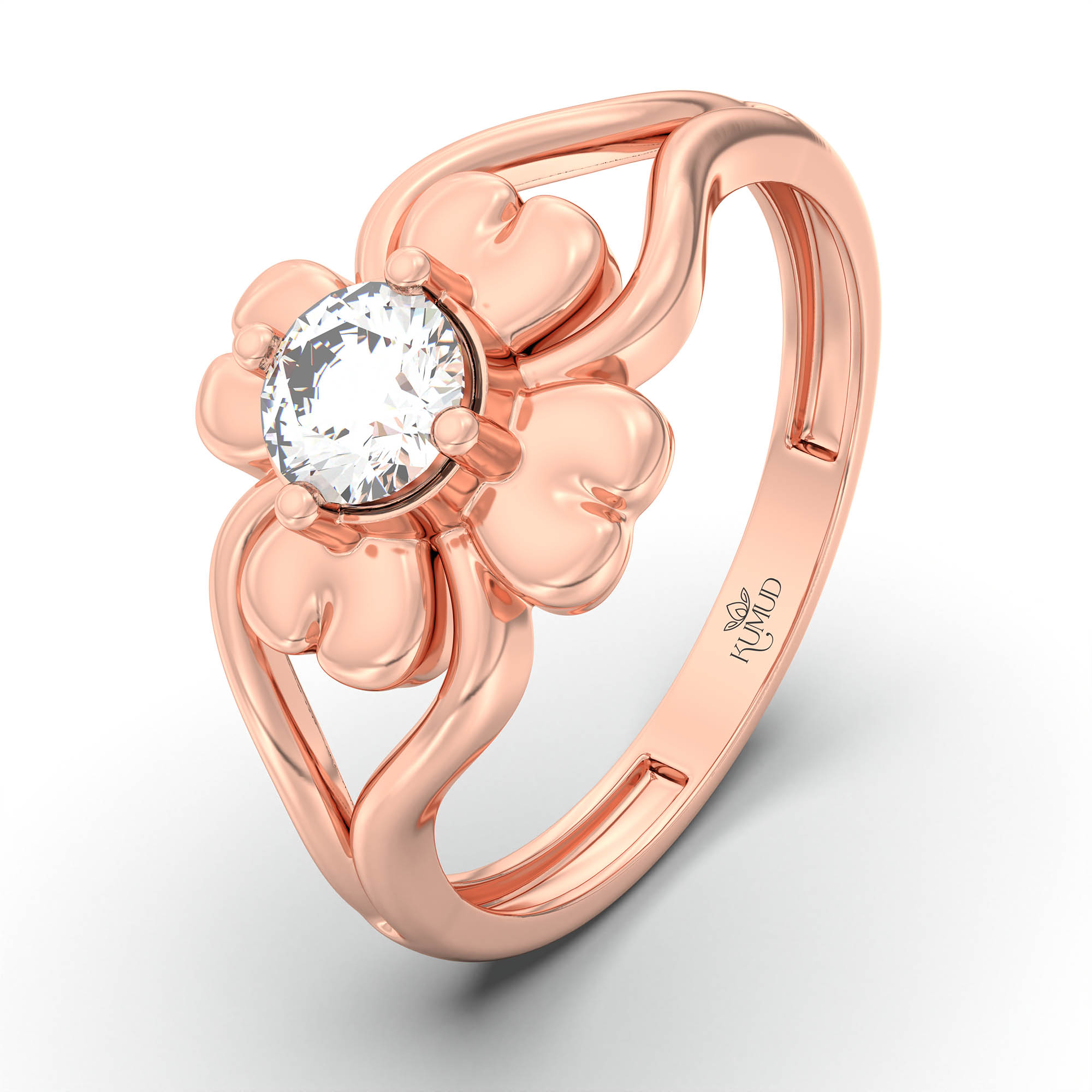 Lab-Grown Diamond Solitaire Ring for Women in 18K Rose Gold – 0.25 Ct Round, 3 g (Design K11-3-APGAA) thumbnail