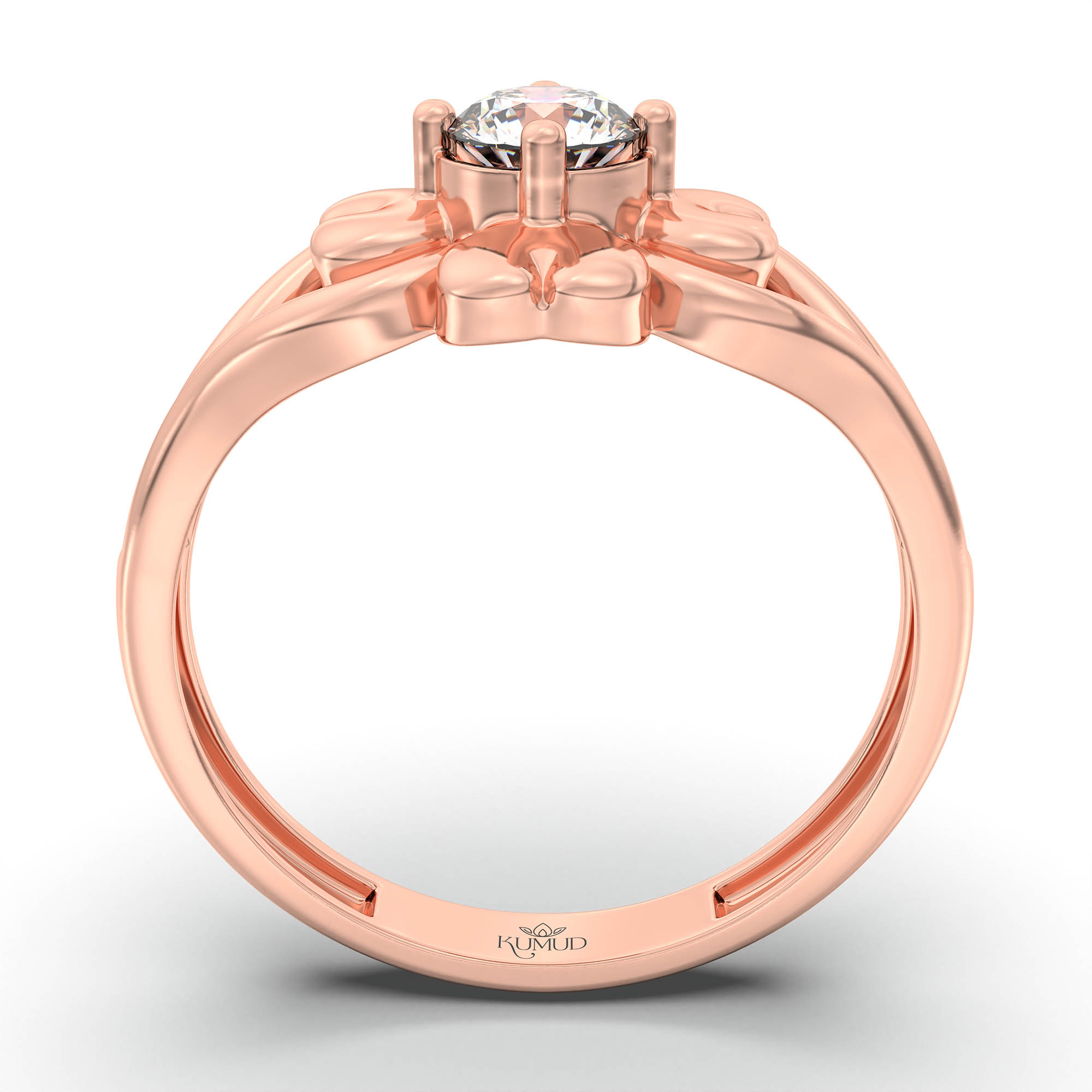 Lab-Grown Diamond Solitaire Ring for Women in 18K Rose Gold – 0.25 Ct Round, 3 g (Design K11-3-APGAA) thumbnail