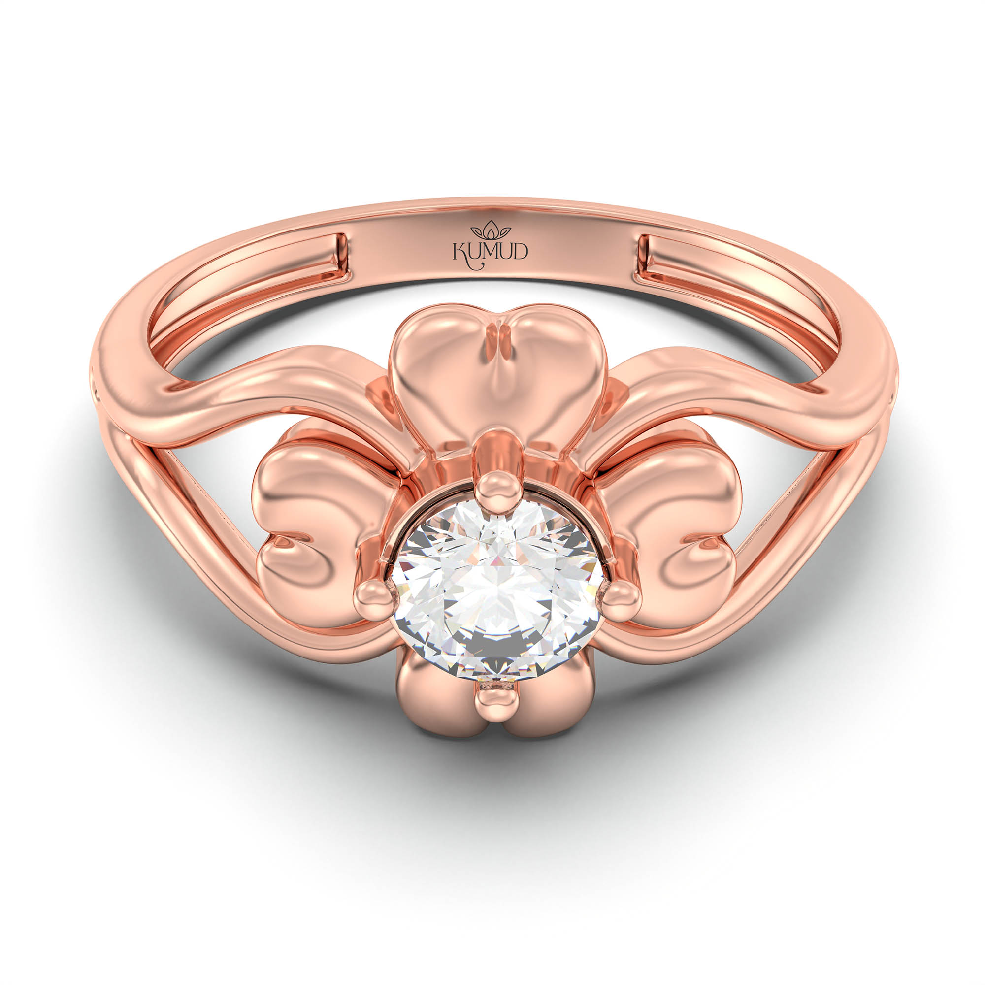 Lab-Grown Diamond Solitaire Ring for Women in 18K Rose Gold – 0.25 Ct Round, 3 g (Design K11-3-APGAA) thumbnail