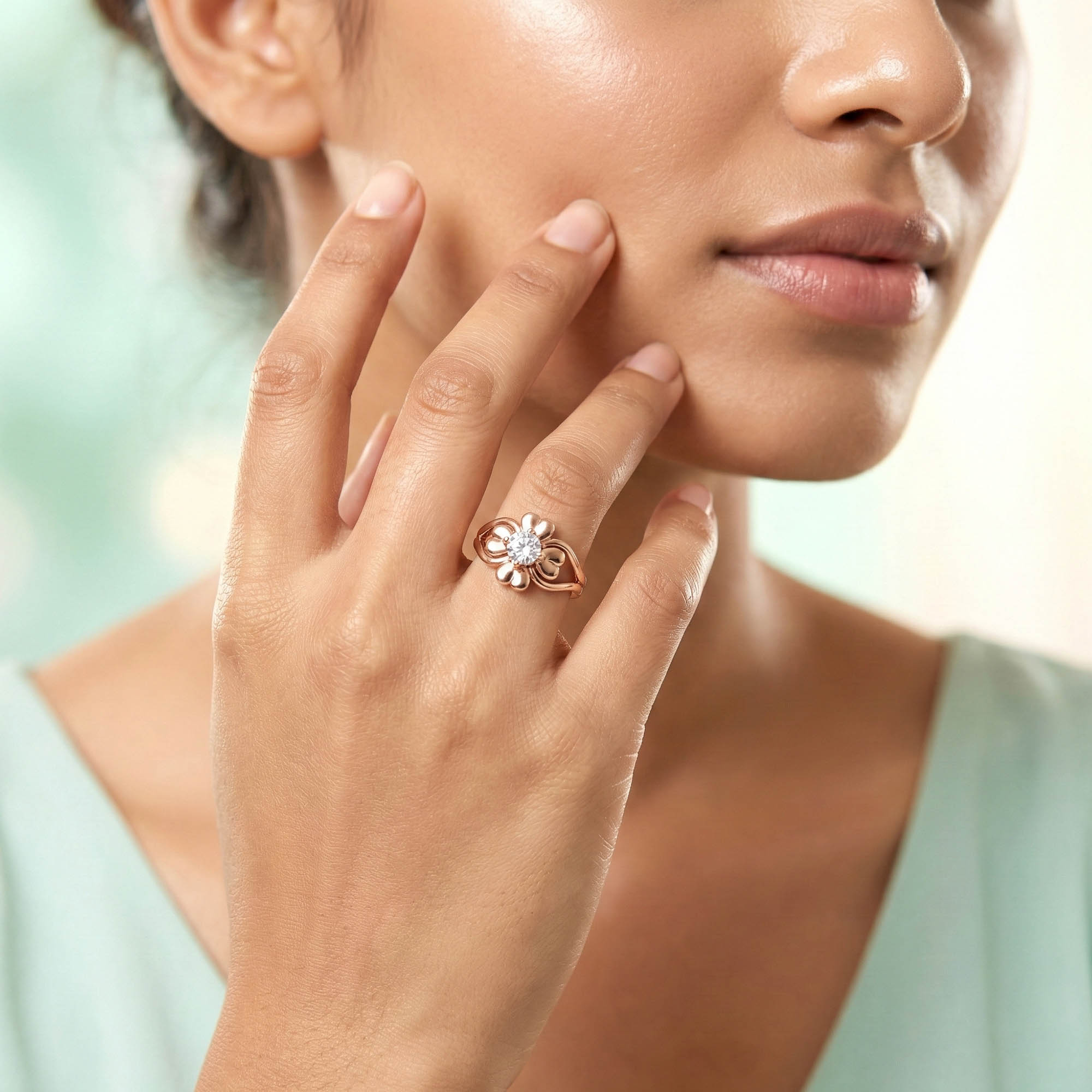 Lab-Grown Diamond Solitaire Ring for Women in 18K Rose Gold – 0.25 Ct Round, 3 g (Design K11-3-APGAA) thumbnail