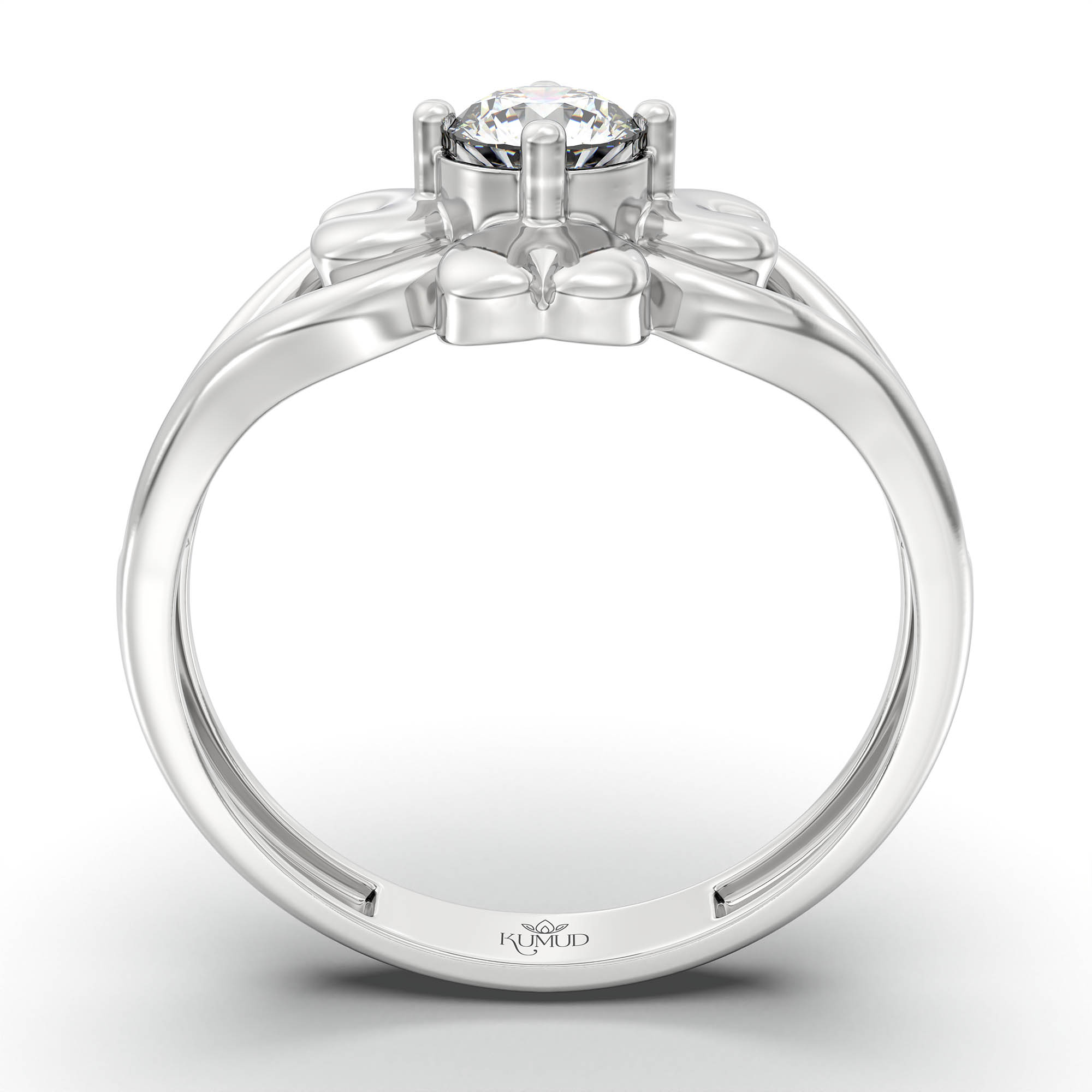 Lab-Grown Diamond Solitaire Ring for Women in 18K White Gold – 0.25 Ct Round, 3 g (Design K11-3-APGAA) thumbnail