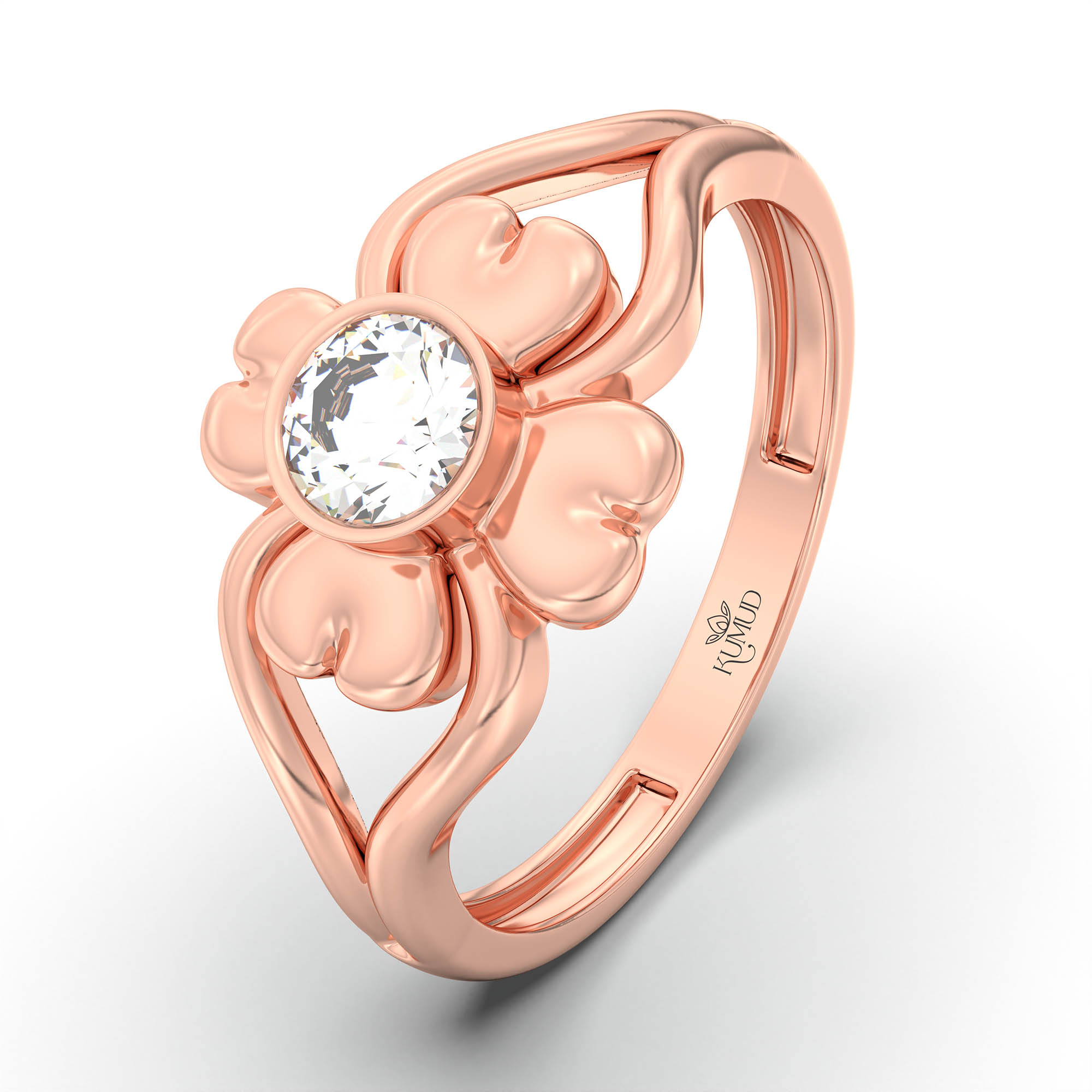 Lab-Grown Diamond Solitaire Ring for Women in 18K Rose Gold – 0.25 Ct Round, 3 g (Design K11-3-BBZAA) thumbnail