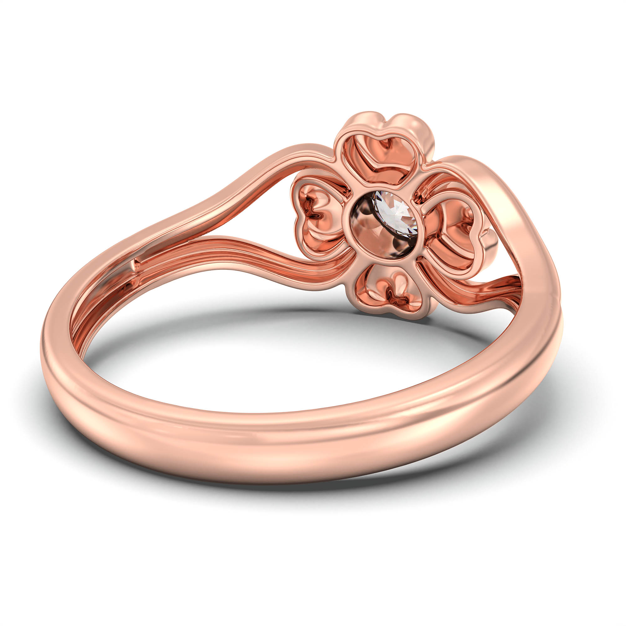 Lab-Grown Diamond Solitaire Ring for Women in 18K Rose Gold – 0.25 Ct Round, 3 g (Design K11-3-BBZAA) thumbnail