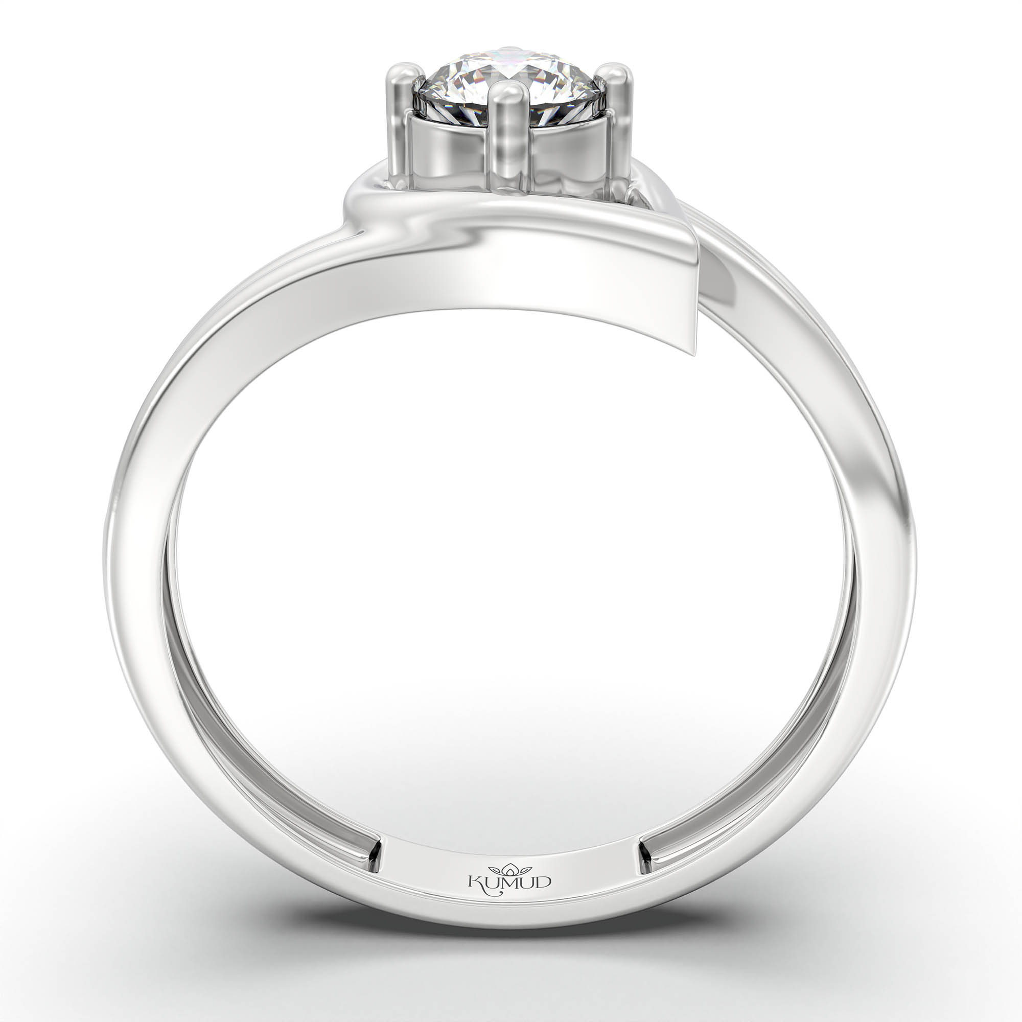 Lab-Grown Diamond Solitaire Ring for Women in 18K White Gold – 0.25 Ct Round, 3 g (Design K11-8-APGAA) thumbnail