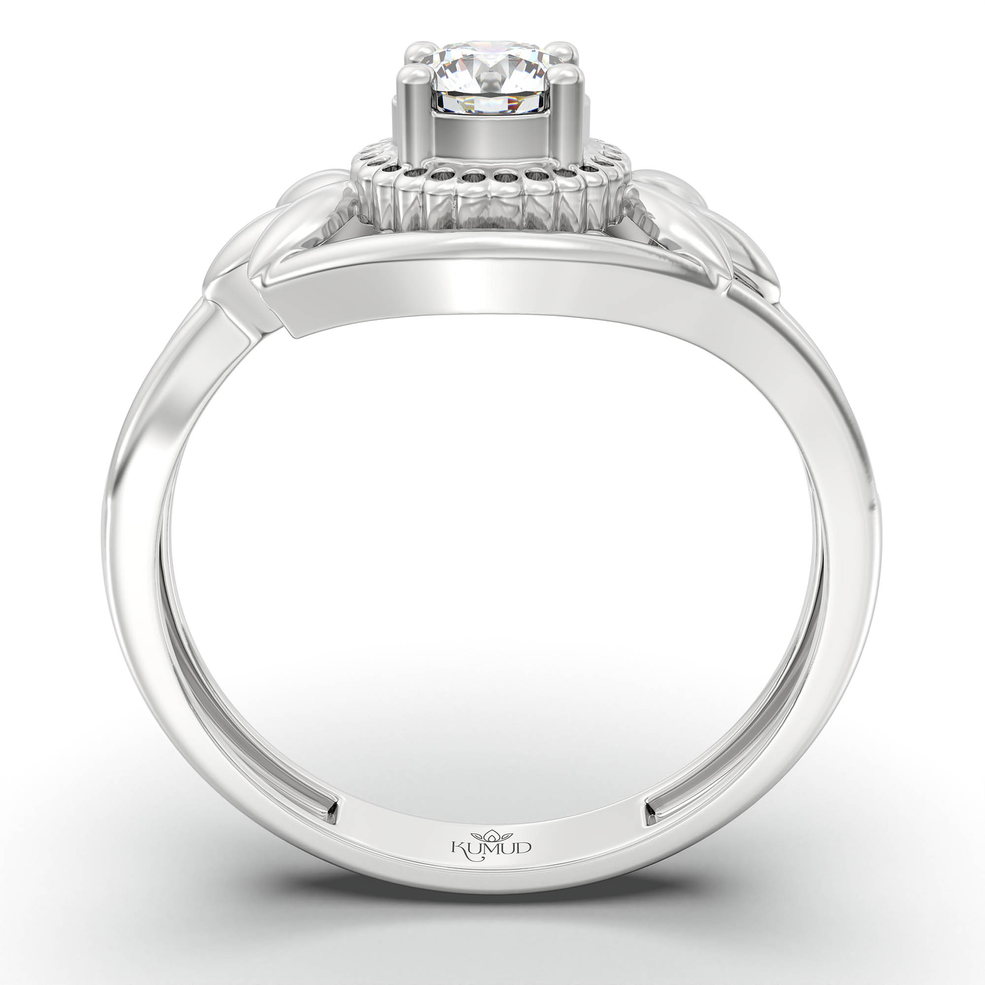 Lab-Grown Diamond Solitaire Ring for Women in 18K White Gold – 0.25 Ct Round, 3 g (Design K11-9-APGAA) thumbnail