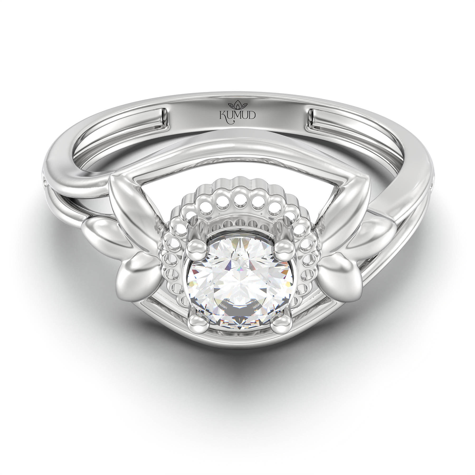 Lab-Grown Diamond Solitaire Ring for Women in 18K White Gold – 0.25 Ct Round, 3 g (Design K11-9-APGAA) thumbnail