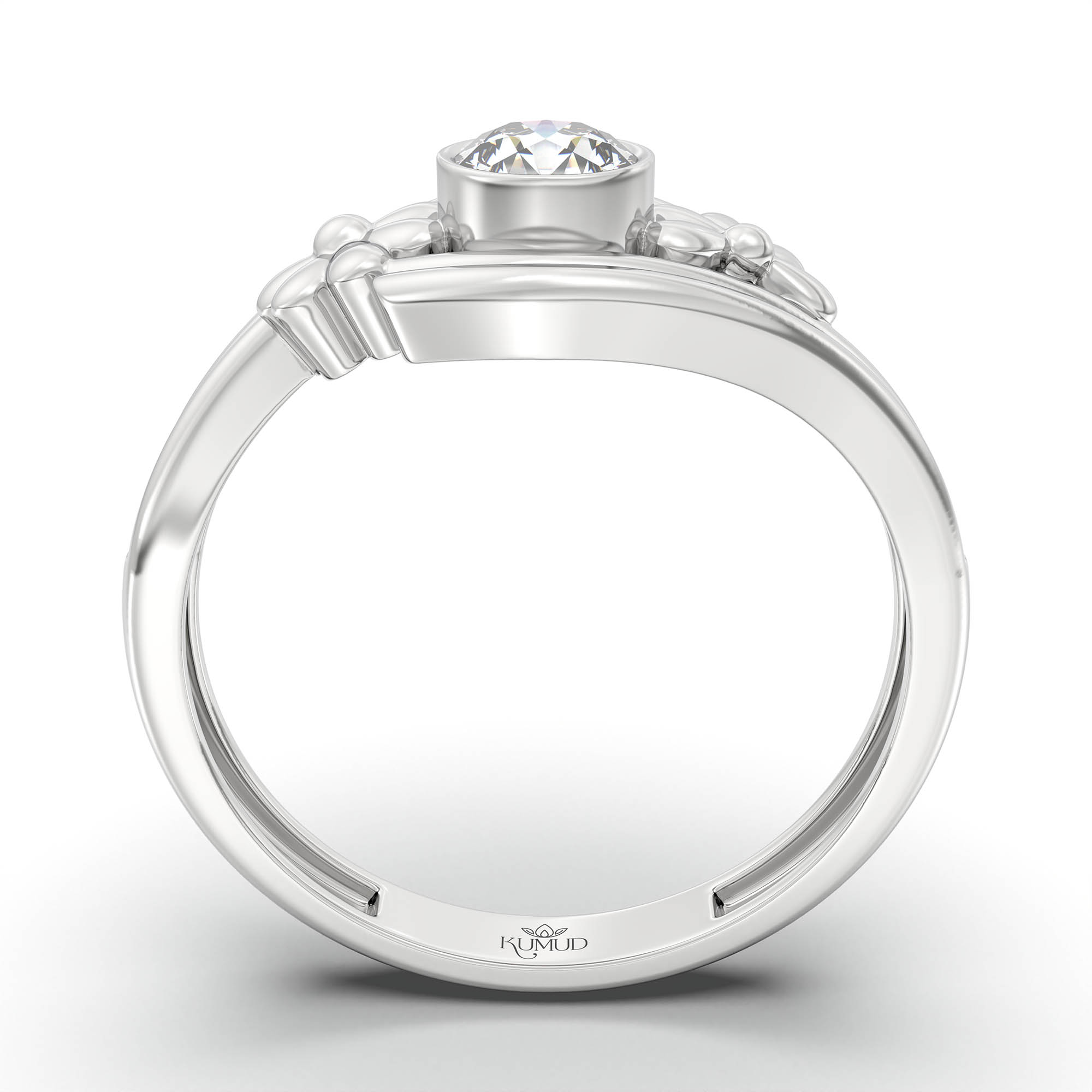 Lab-Grown Diamond Solitaire Ring for Women in 18K White Gold – 0.25 Ct Round, 3 g (Design K11-10-BBZAA) thumbnail