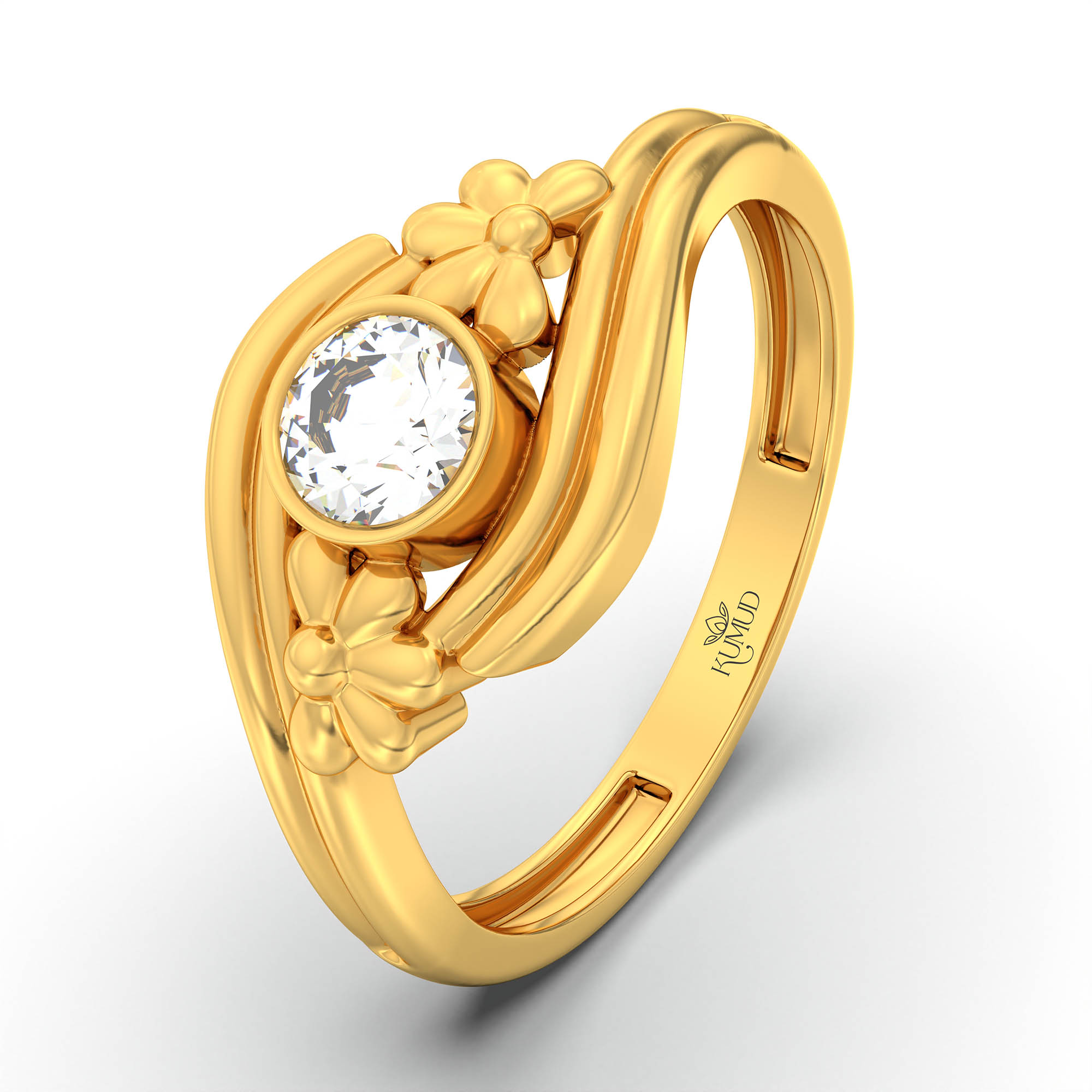 Lab-Grown Diamond Solitaire Ring for Women in 22K Yellow Gold – 0.25 Ct Round, 3 g (Design K11-10-BBZAA) thumbnail