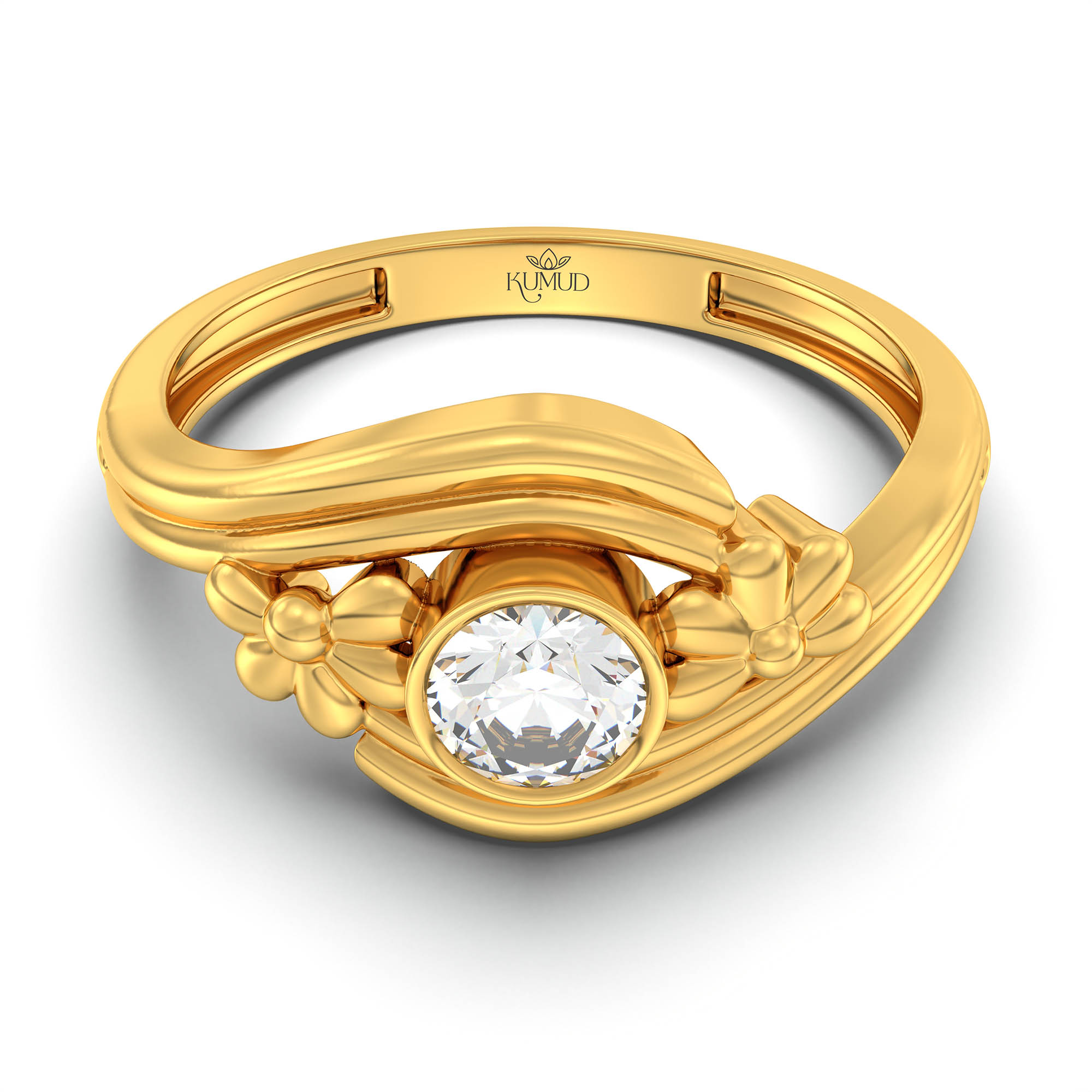 Lab-Grown Diamond Solitaire Ring for Women in 22K Yellow Gold – 0.25 Ct Round, 3 g (Design K11-10-BBZAA) thumbnail