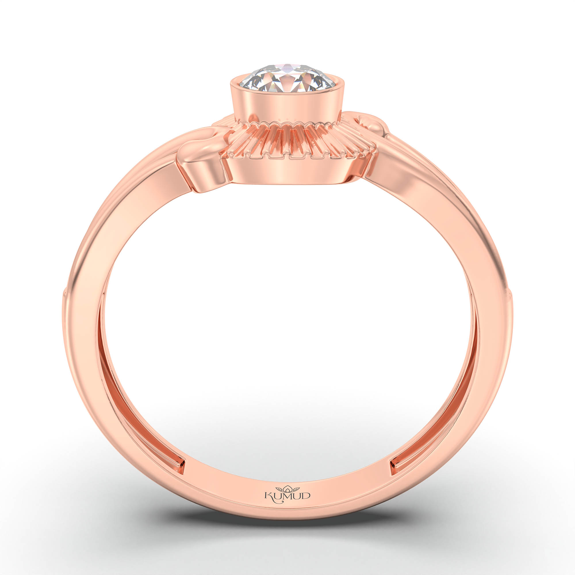 Lab-Grown Diamond Solitaire Ring for Women in 18K Rose Gold – 0.25 Ct Round, 3 g (Design K11-11-BBZAA) thumbnail