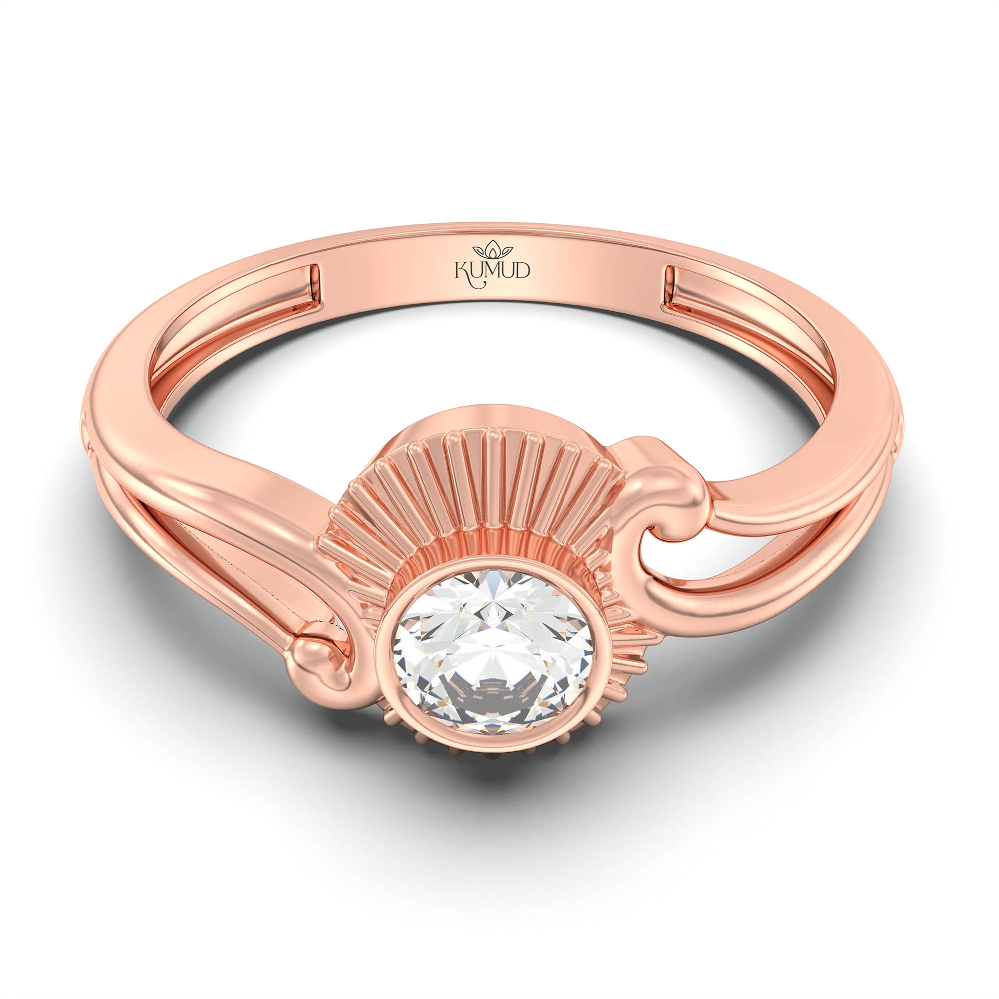 Lab-Grown Diamond Solitaire Ring for Women in 18K Rose Gold – 0.25 Ct Round, 3 g (Design K11-11-BBZAA) thumbnail