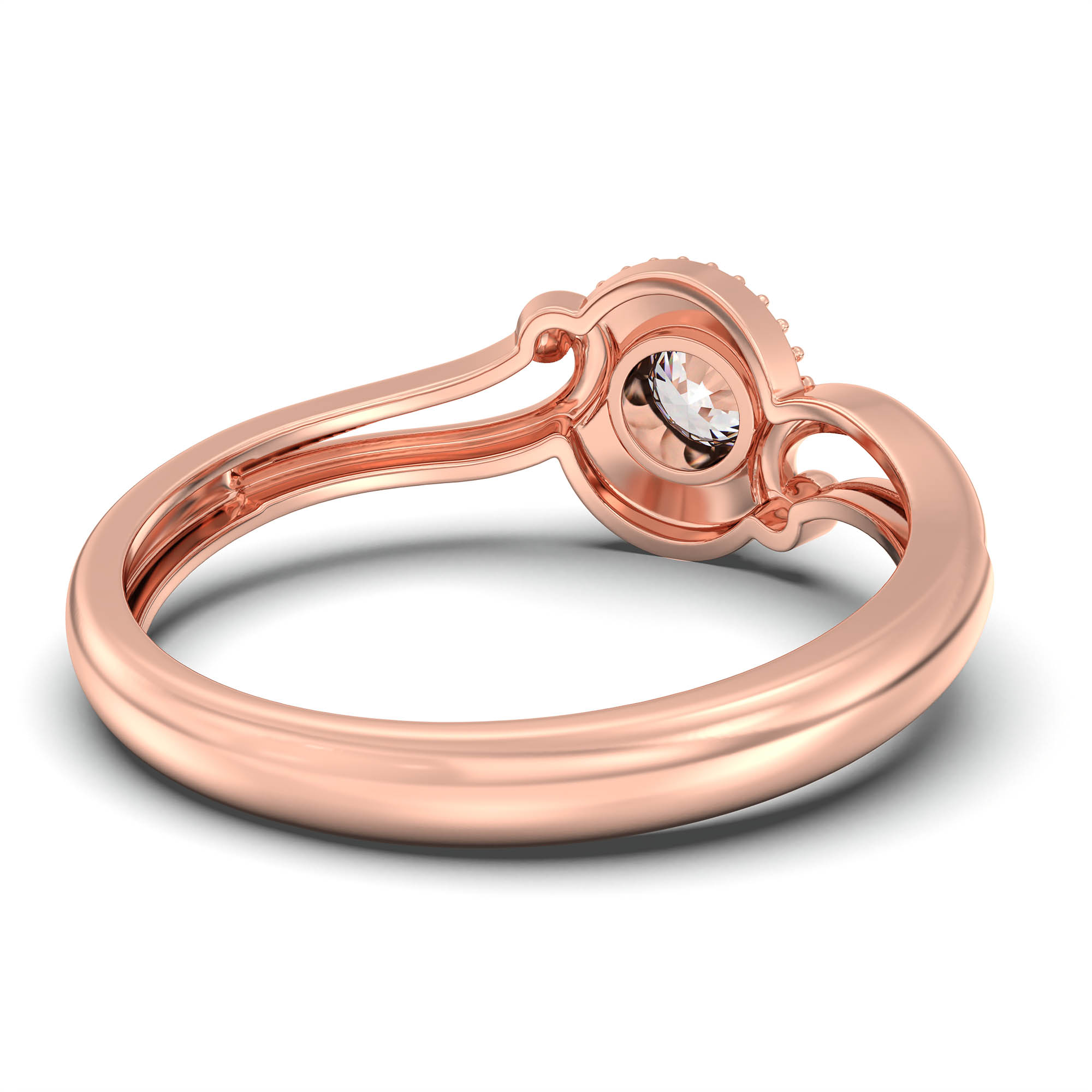 Lab-Grown Diamond Solitaire Ring for Women in 18K Rose Gold – 0.25 Ct Round, 3 g (Design K11-11-BBZAA) thumbnail