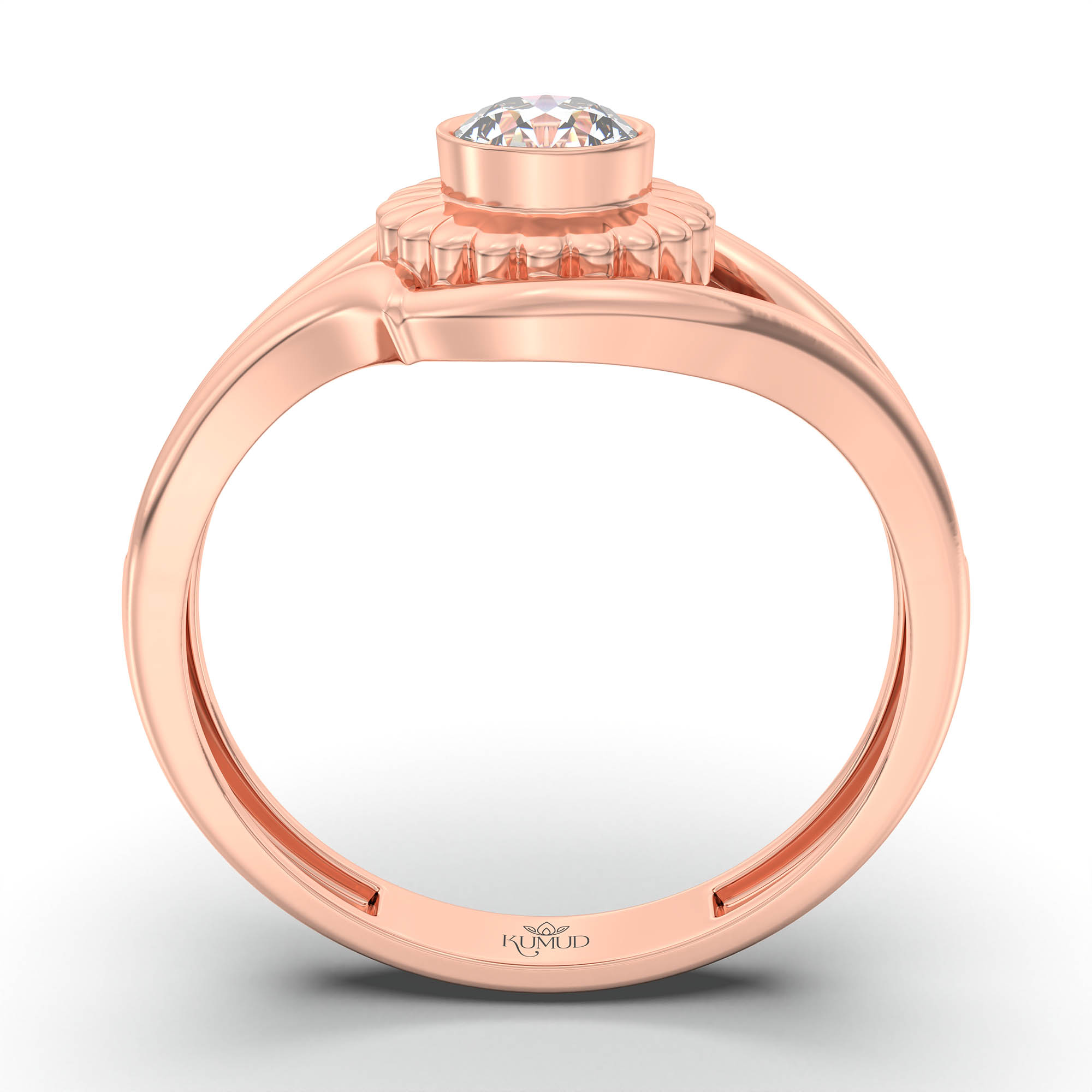 Lab-Grown Diamond Solitaire Ring for Women in 18K Rose Gold – 0.25 Ct Round, 3 g (Design K11-12-BBZAA) thumbnail