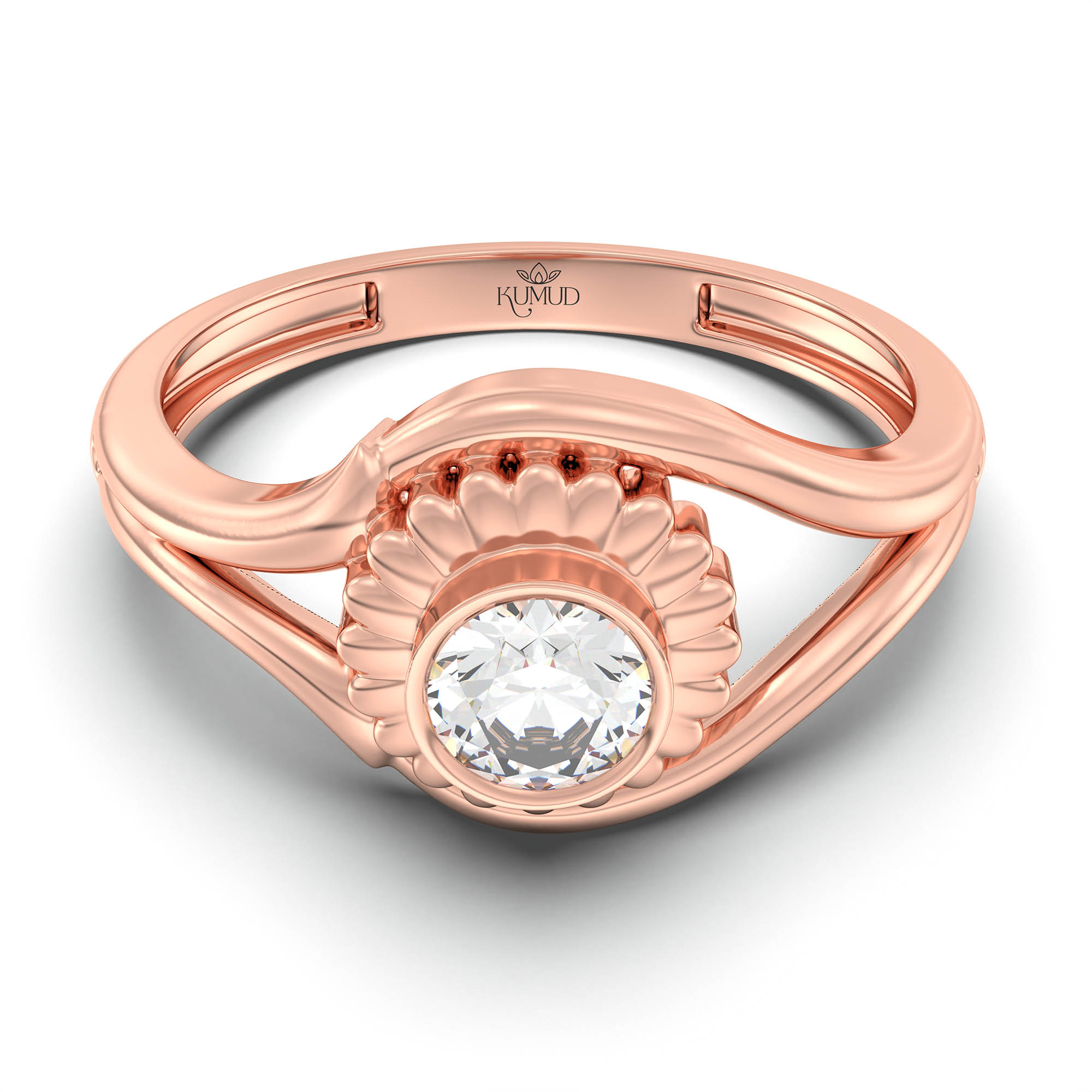 Lab-Grown Diamond Solitaire Ring for Women in 18K Rose Gold – 0.25 Ct Round, 3 g (Design K11-12-BBZAA) thumbnail
