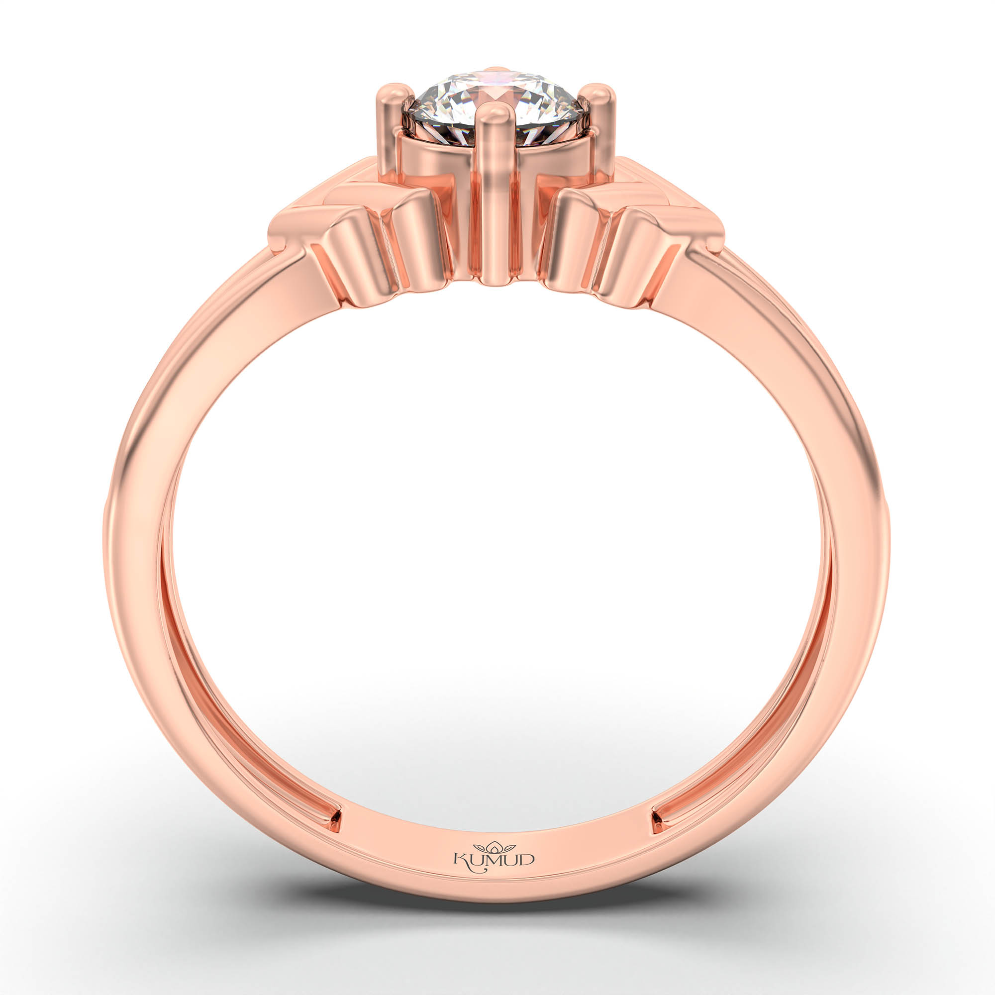 Lab-Grown Diamond Solitaire Ring for Women in 18K Rose Gold – 0.25 Ct Round, 3 g (Design K11-13-APGAA) thumbnail