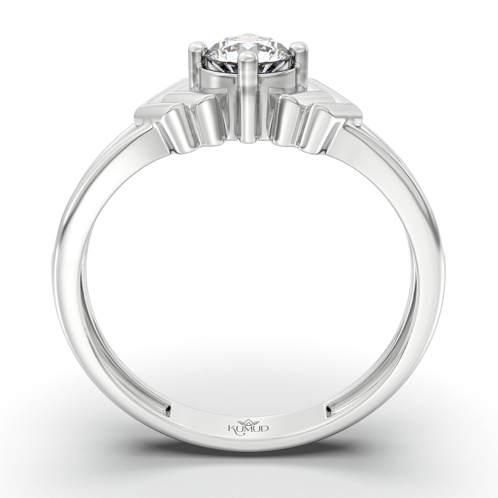 Lab-Grown Diamond Solitaire Ring for Women in 18K White Gold – 0.25 Ct Round, 3 g (Design K11-13-APGAA) thumbnail