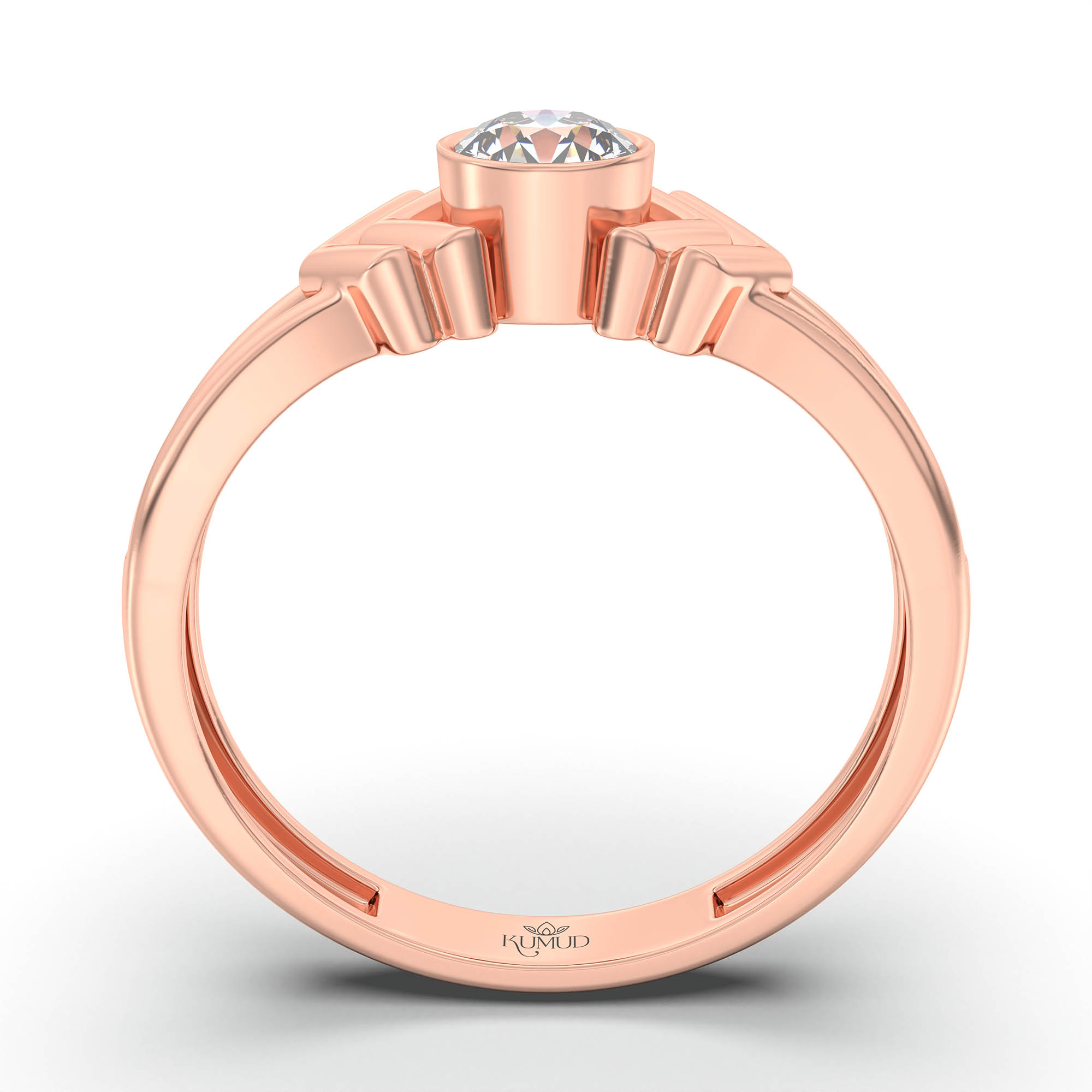 Lab-Grown Diamond Solitaire Ring for Women in 18K Rose Gold – 0.25 Ct Round, 3 g (Design K11-13-BBZAA) thumbnail