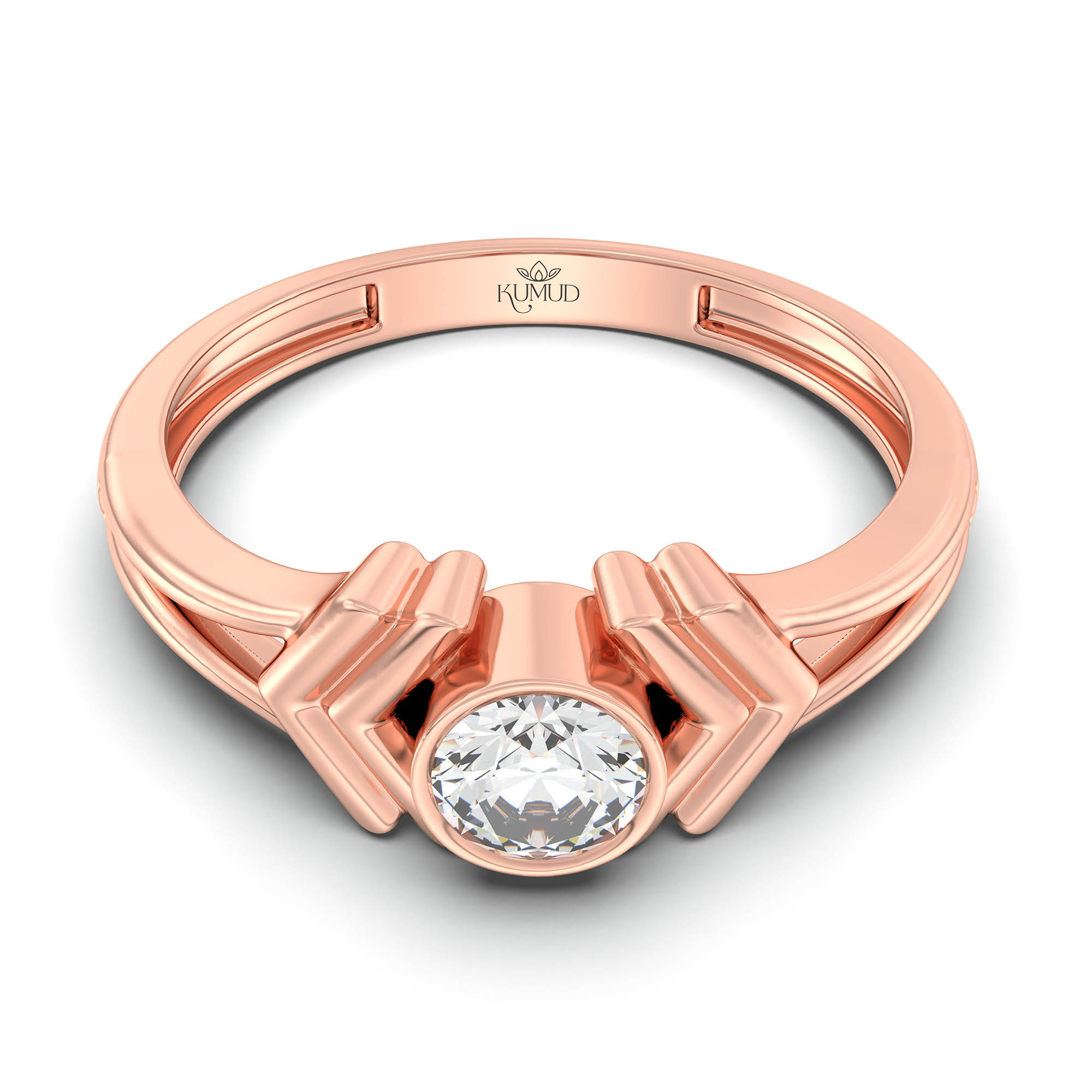 Lab-Grown Diamond Solitaire Ring for Women in 18K Rose Gold – 0.25 Ct Round, 3 g (Design K11-13-BBZAA) thumbnail