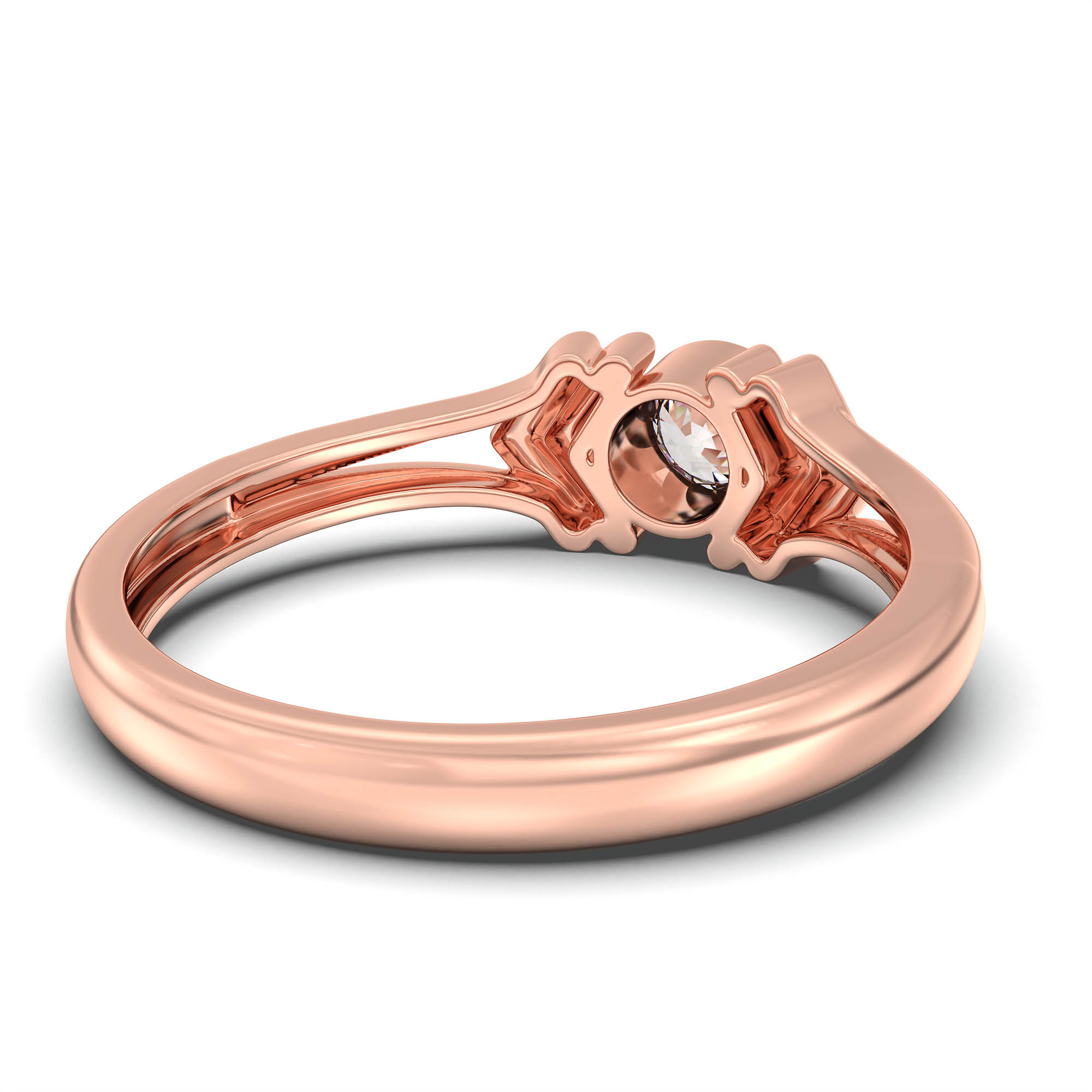 Lab-Grown Diamond Solitaire Ring for Women in 18K Rose Gold – 0.25 Ct Round, 3 g (Design K11-13-BBZAA) thumbnail