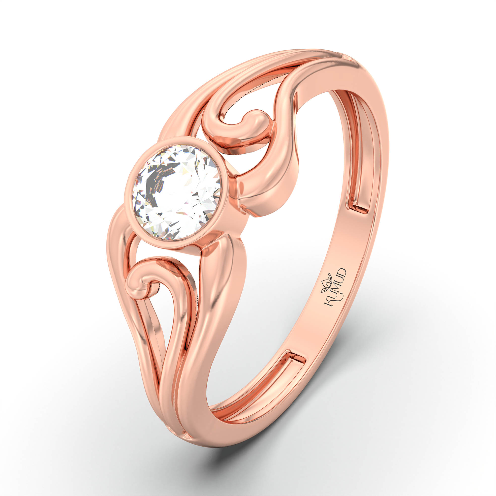 Lab-Grown Diamond Solitaire Ring for Women in 18K Rose Gold – 0.25 Ct Round, 3 g (Design K11-14-BBZAA) thumbnail