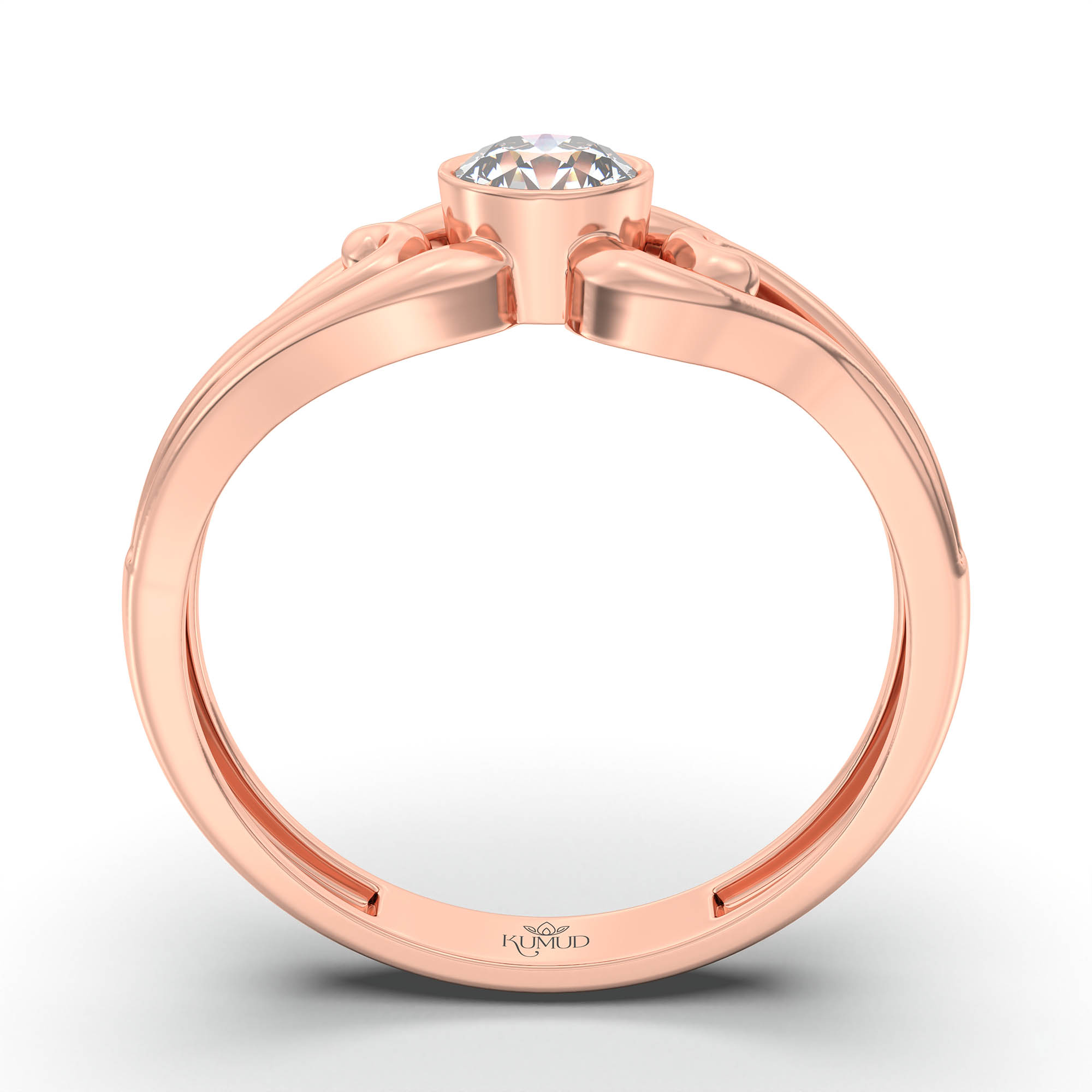 Lab-Grown Diamond Solitaire Ring for Women in 18K Rose Gold – 0.25 Ct Round, 3 g (Design K11-14-BBZAA) thumbnail