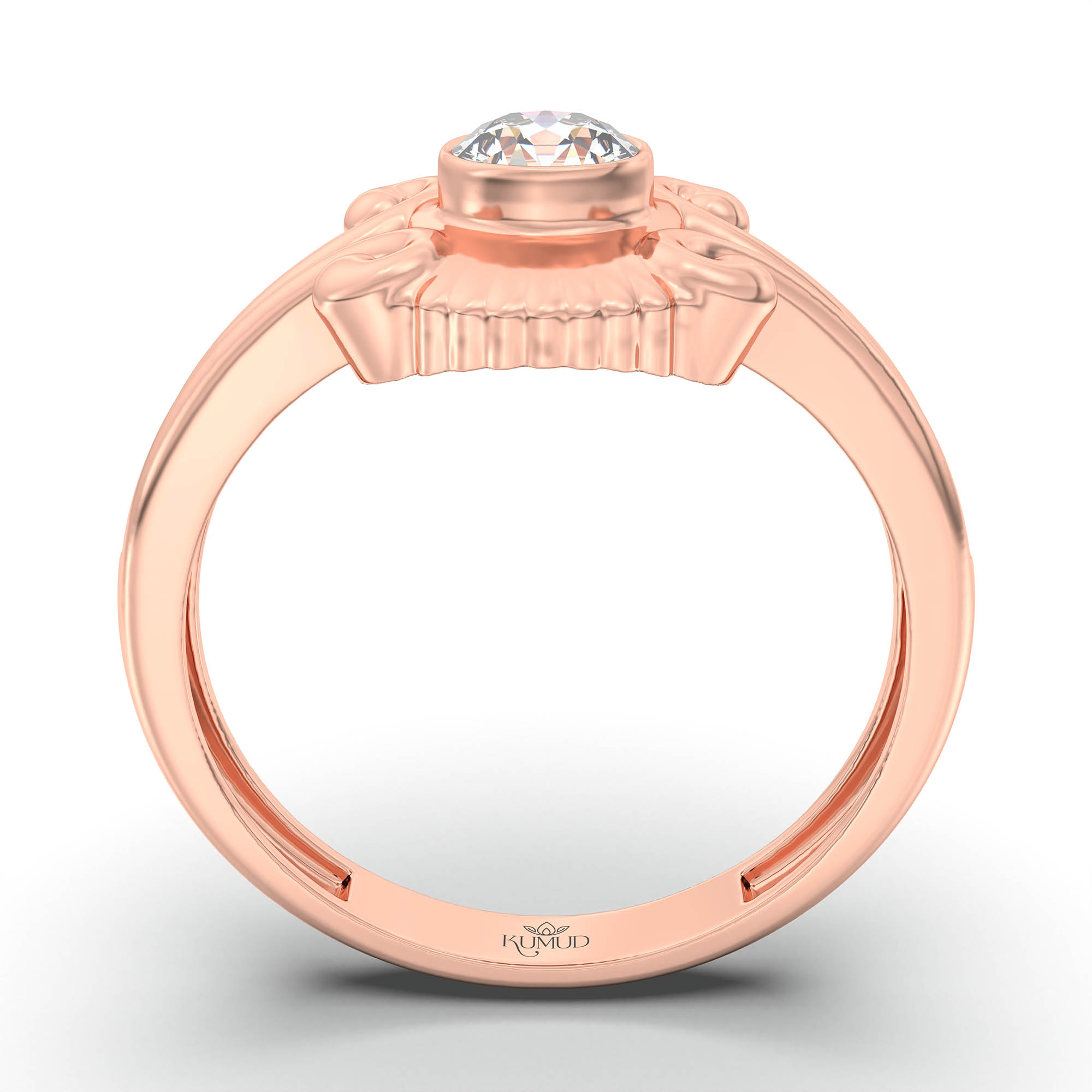 Lab-Grown Diamond Solitaire Ring for Women in 18K Rose Gold – 0.25 Ct Round, 3 g (Design K11-15-BBZAA) thumbnail