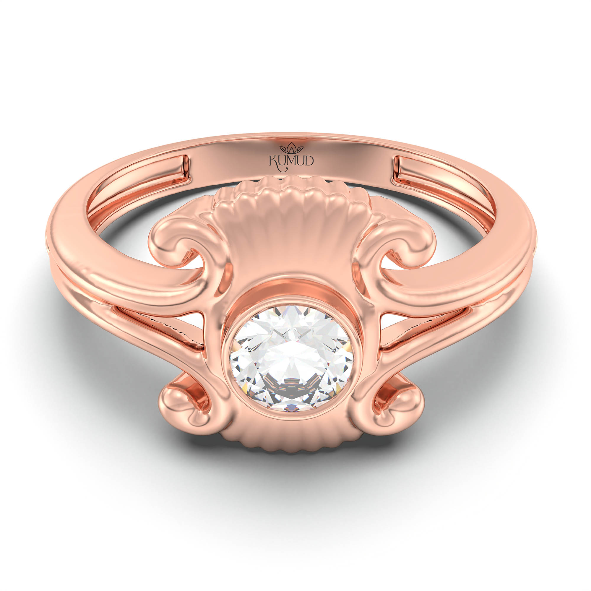 Lab-Grown Diamond Solitaire Ring for Women in 18K Rose Gold – 0.25 Ct Round, 3 g (Design K11-15-BBZAA) thumbnail