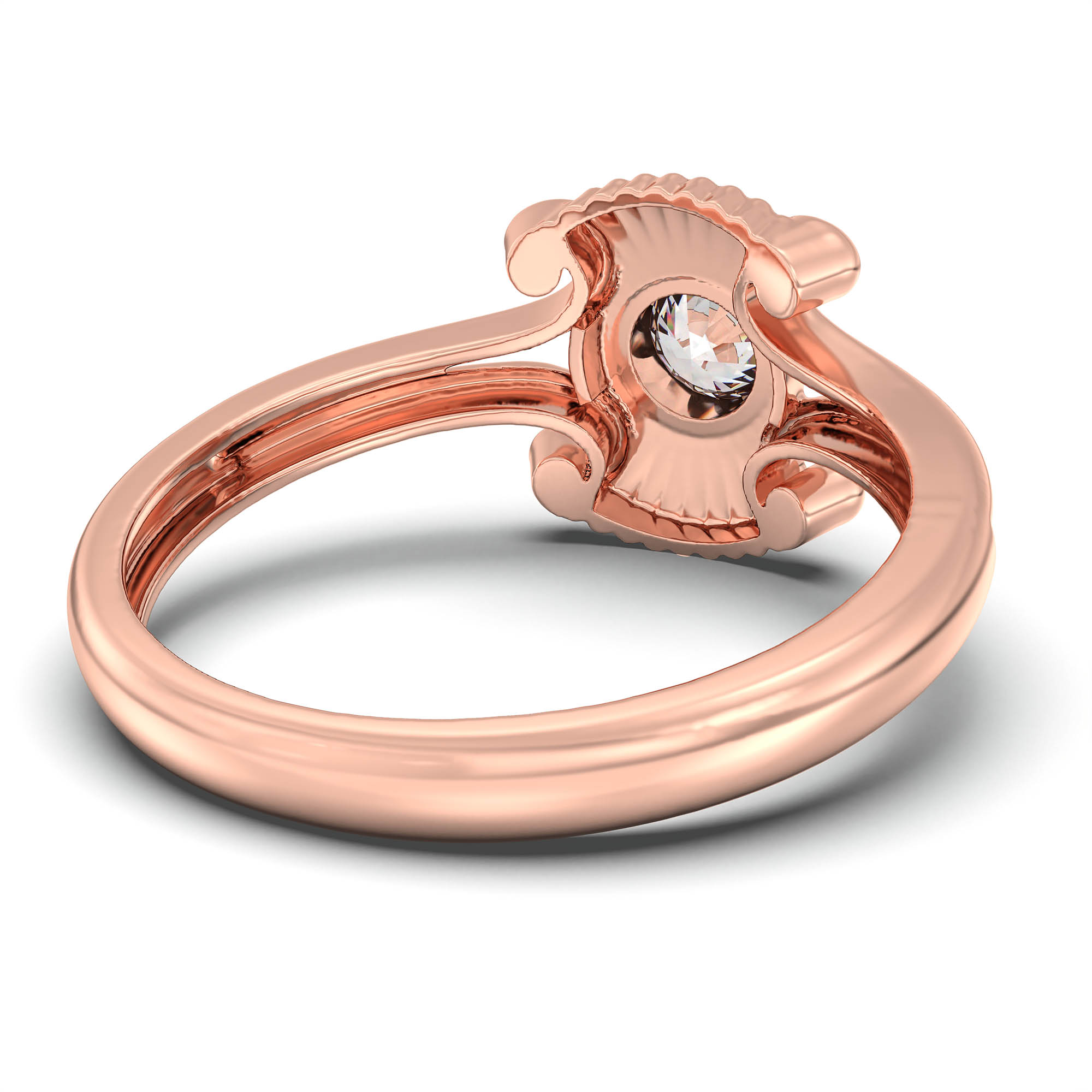 Lab-Grown Diamond Solitaire Ring for Women in 18K Rose Gold – 0.25 Ct Round, 3 g (Design K11-15-BBZAA) thumbnail
