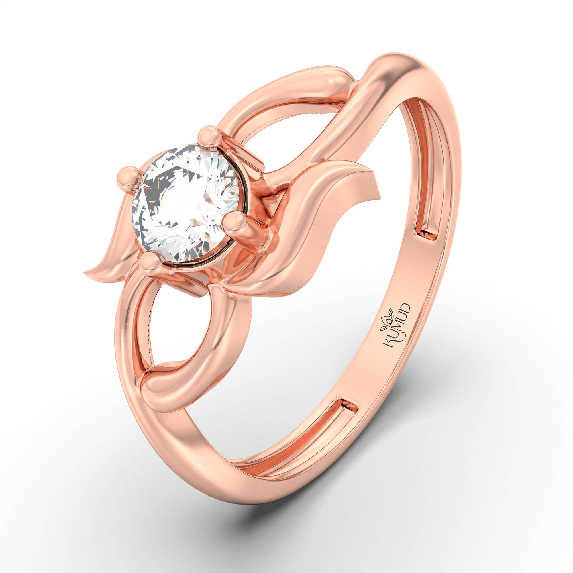 Lab-Grown Diamond Solitaire Ring for Women in 18K Rose Gold – 0.25 Ct Round, 3 g (Design K11-16-APGAA) thumbnail
