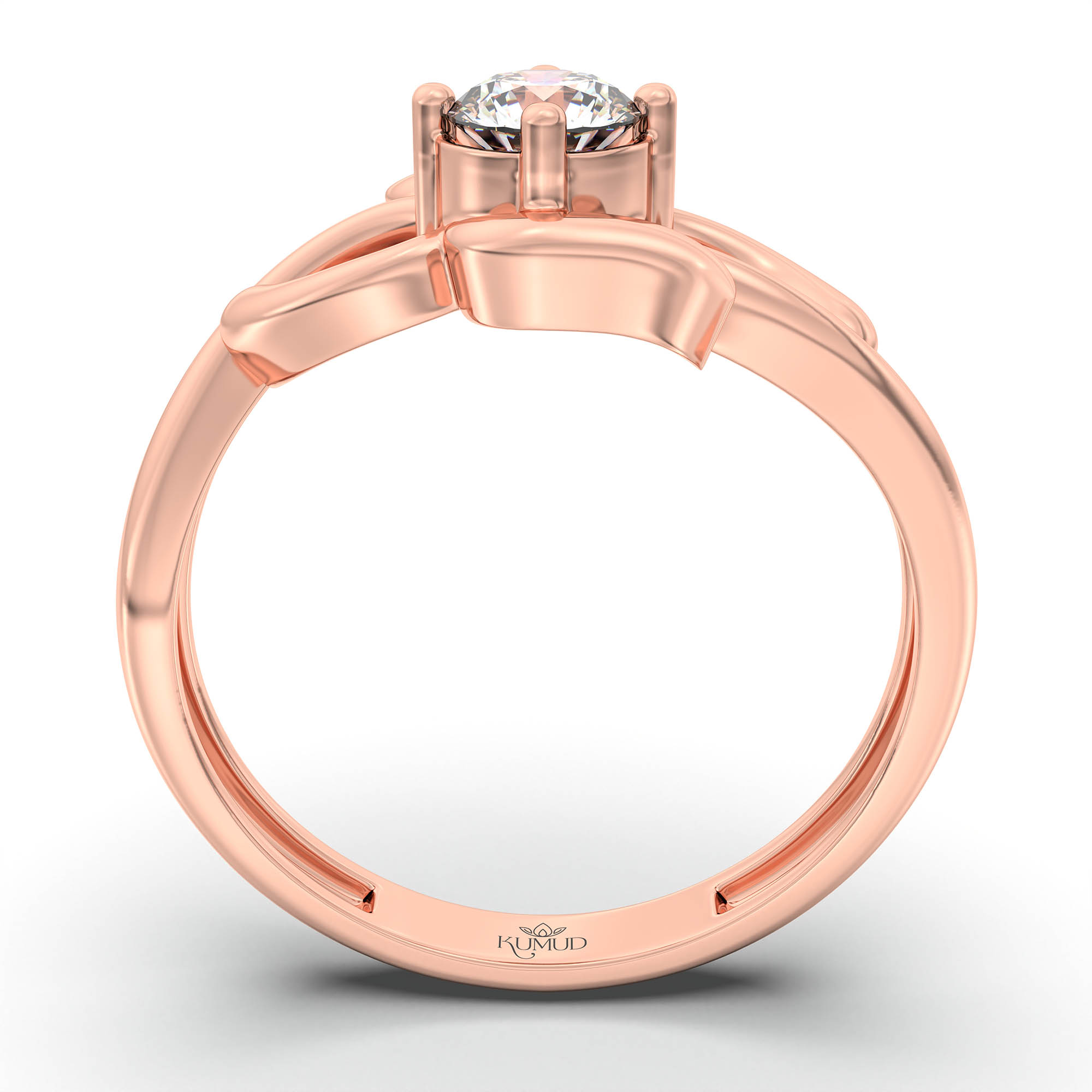 Lab-Grown Diamond Solitaire Ring for Women in 18K Rose Gold – 0.25 Ct Round, 3 g (Design K11-16-APGAA) thumbnail