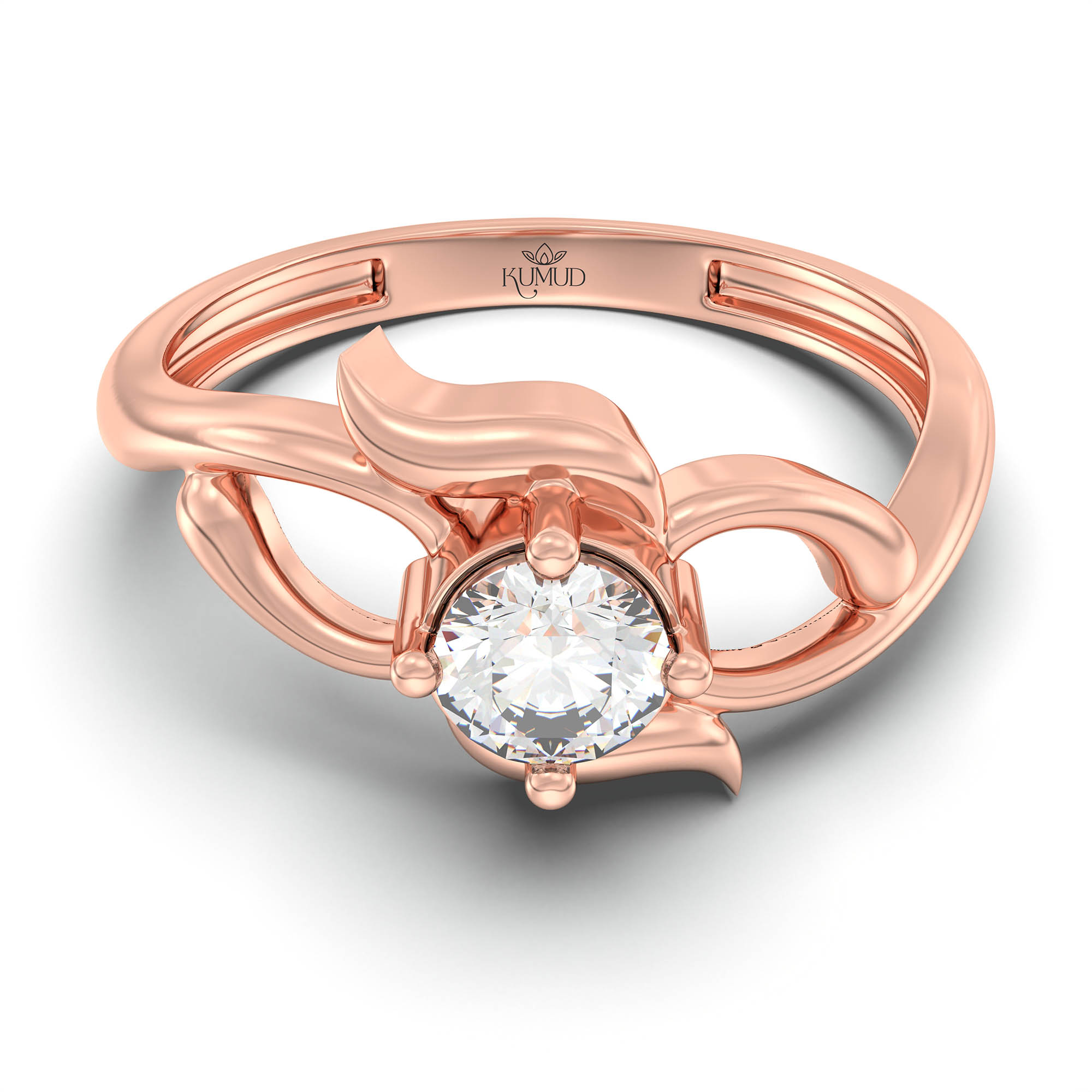 Lab-Grown Diamond Solitaire Ring for Women in 18K Rose Gold – 0.25 Ct Round, 3 g (Design K11-16-APGAA) thumbnail