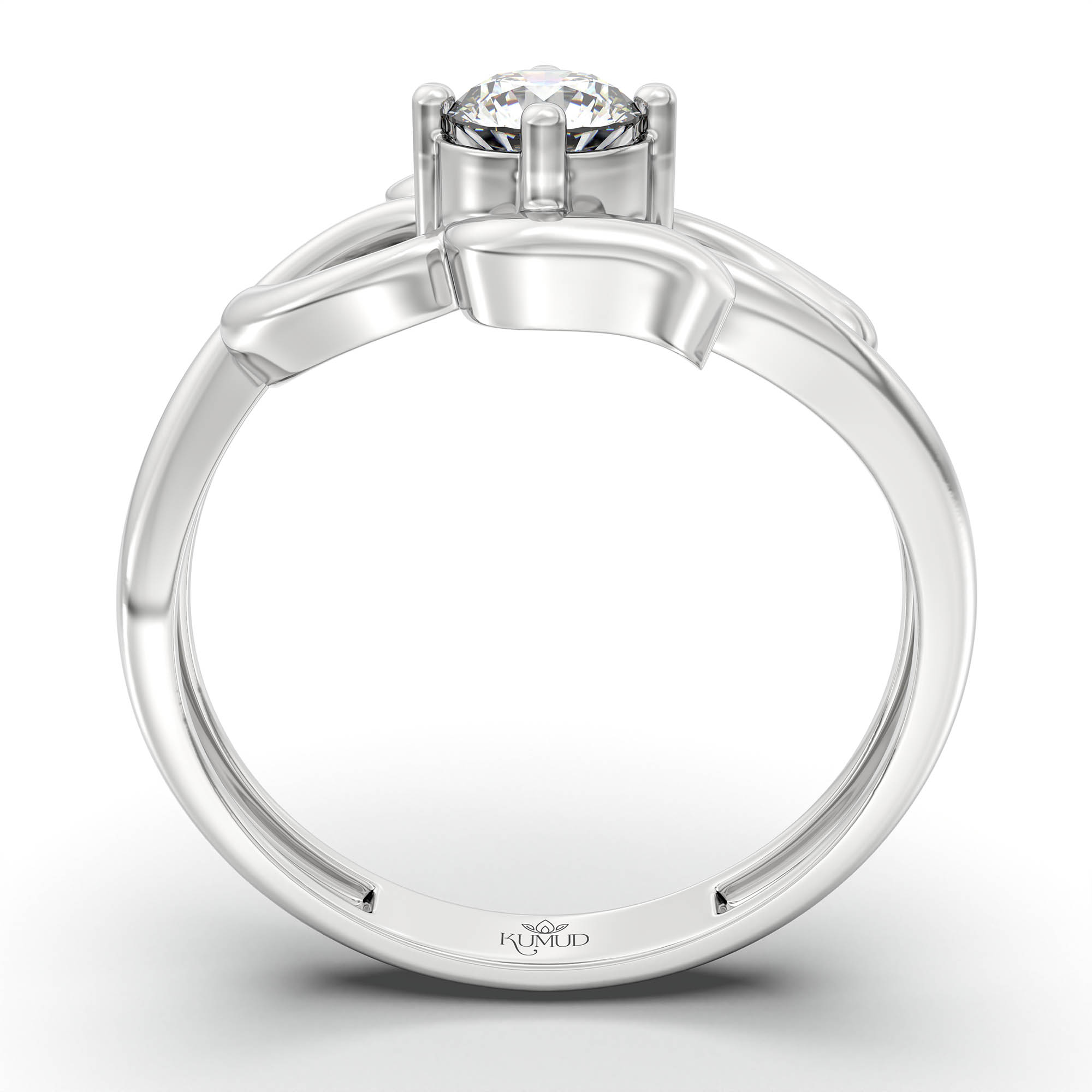 Lab-Grown Diamond Solitaire Ring for Women in 18K White Gold – 0.25 Ct Round, 3 g (Design K11-16-APGAA) thumbnail