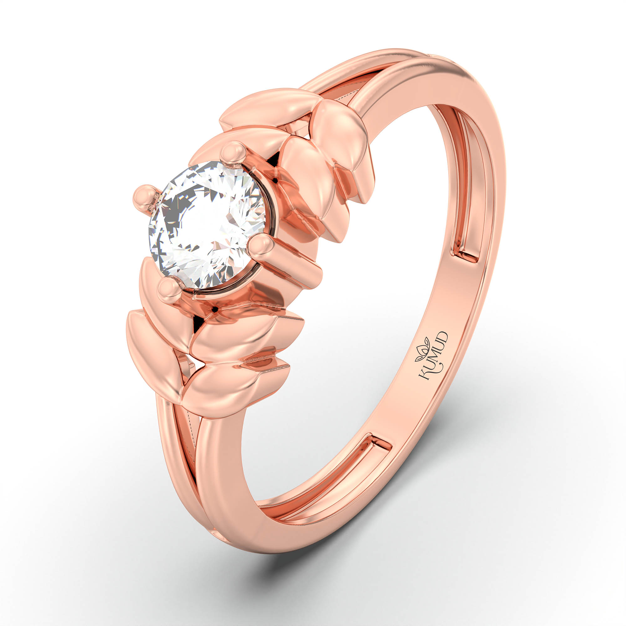 Lab-Grown Diamond Solitaire Ring for Women in 18K Rose Gold – 0.25 Ct Round, 3 g (Design K11-18-APGAA) thumbnail