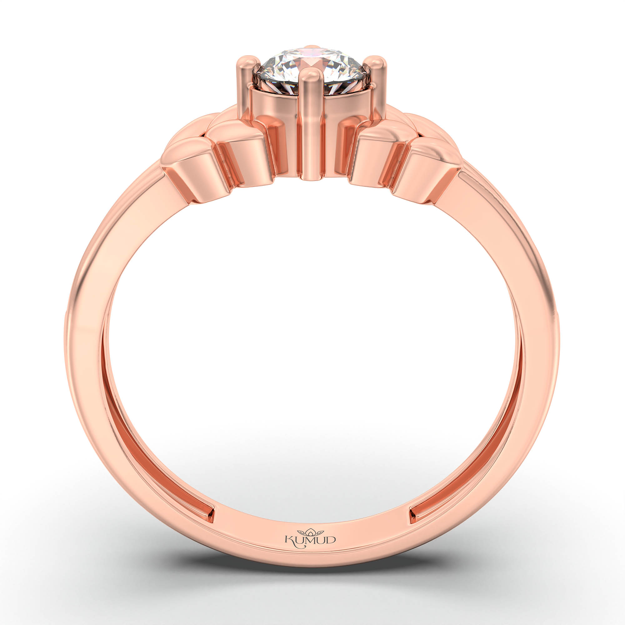 Lab-Grown Diamond Solitaire Ring for Women in 18K Rose Gold – 0.25 Ct Round, 3 g (Design K11-18-APGAA) thumbnail