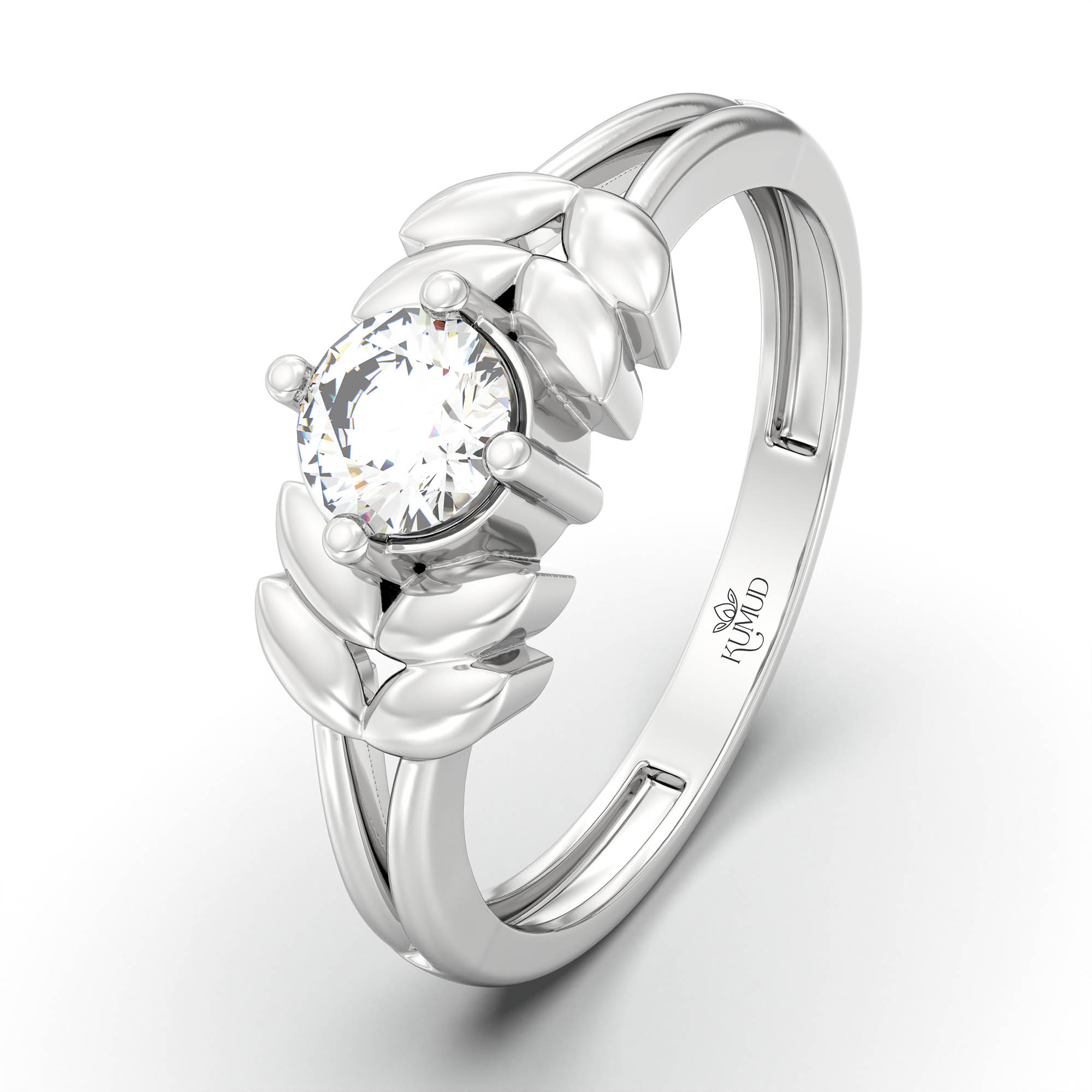Lab-Grown Diamond Solitaire Ring for Women in 18K White Gold – 0.25 Ct Round, 3 g (Design K11-18-APGAA) thumbnail