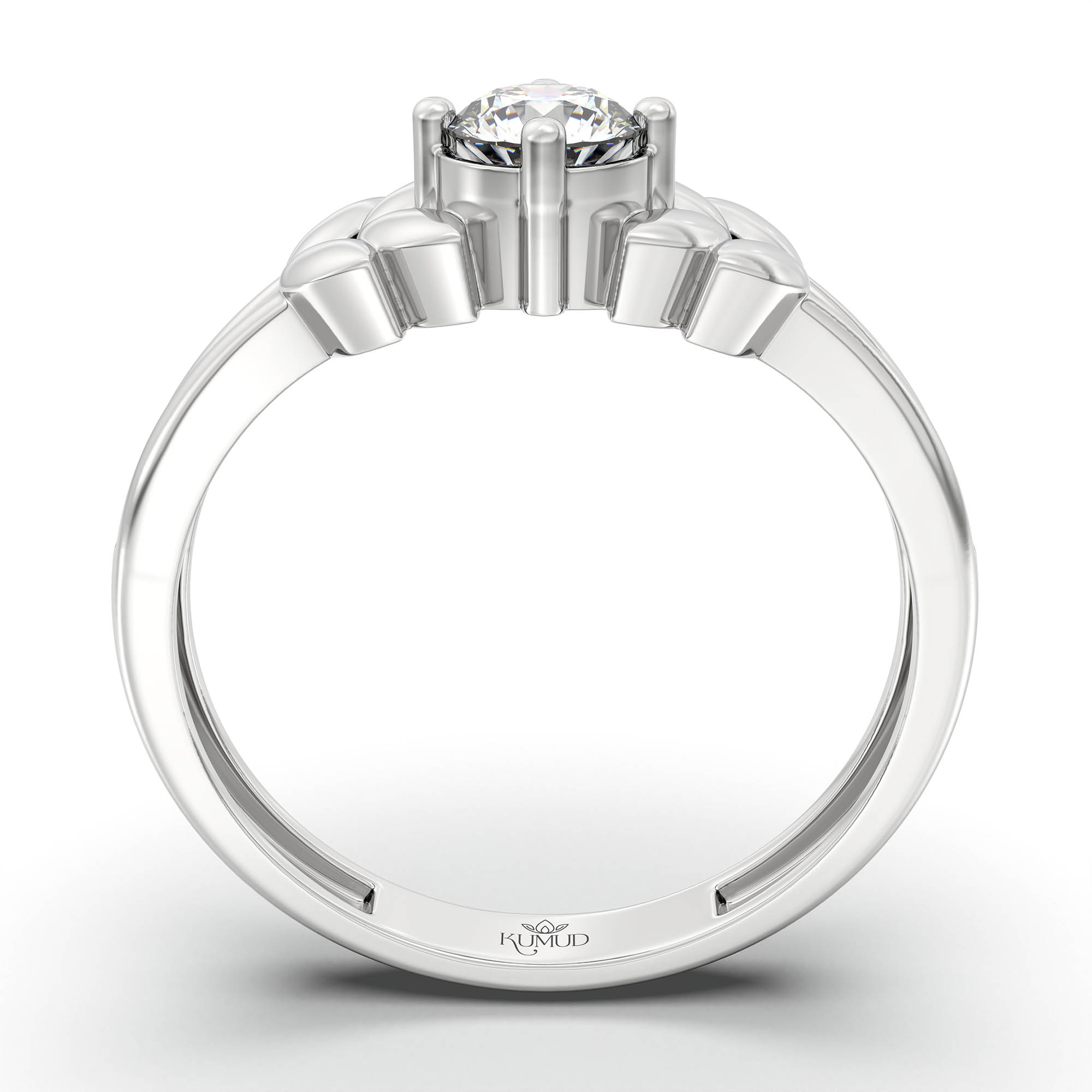 Lab-Grown Diamond Solitaire Ring for Women in 18K White Gold – 0.25 Ct Round, 3 g (Design K11-18-APGAA) thumbnail