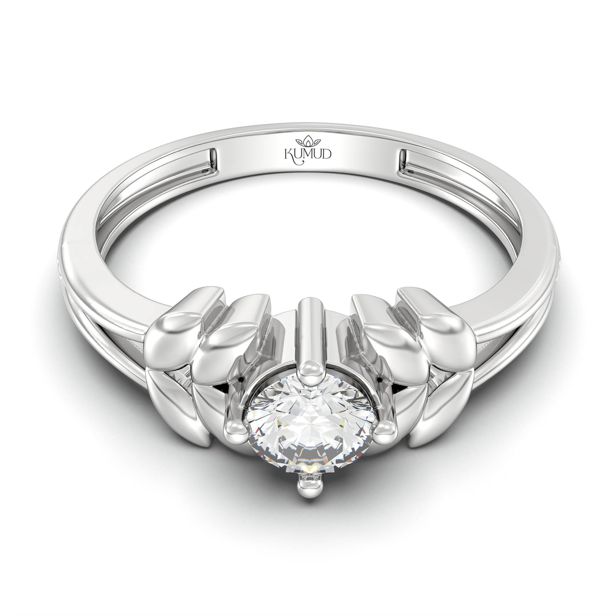 Lab-Grown Diamond Solitaire Ring for Women in 18K White Gold – 0.25 Ct Round, 3 g (Design K11-18-APGAA) thumbnail