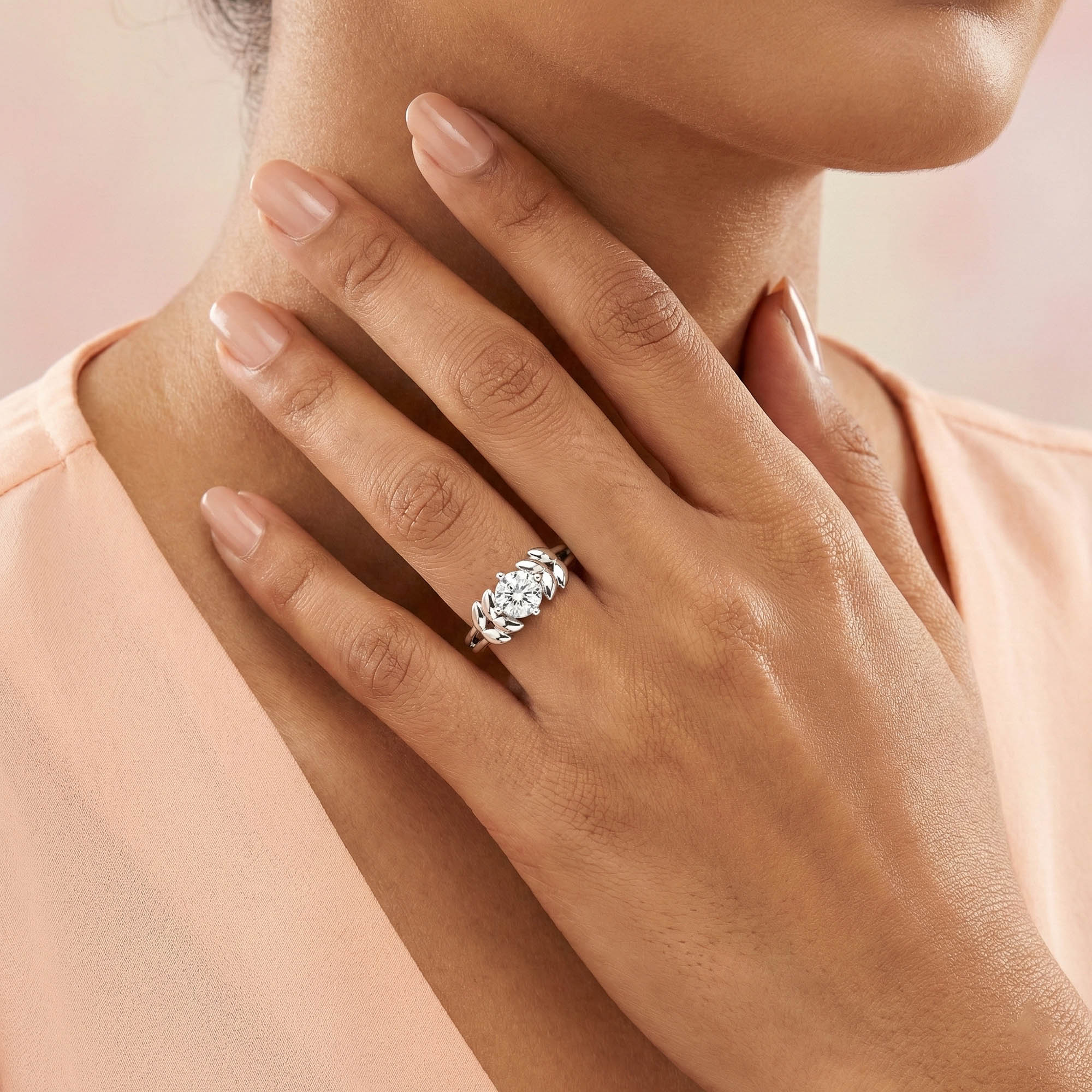 Lab-Grown Diamond Solitaire Ring for Women in 18K White Gold – 0.25 Ct Round, 3 g (Design K11-18-APGAA) thumbnail