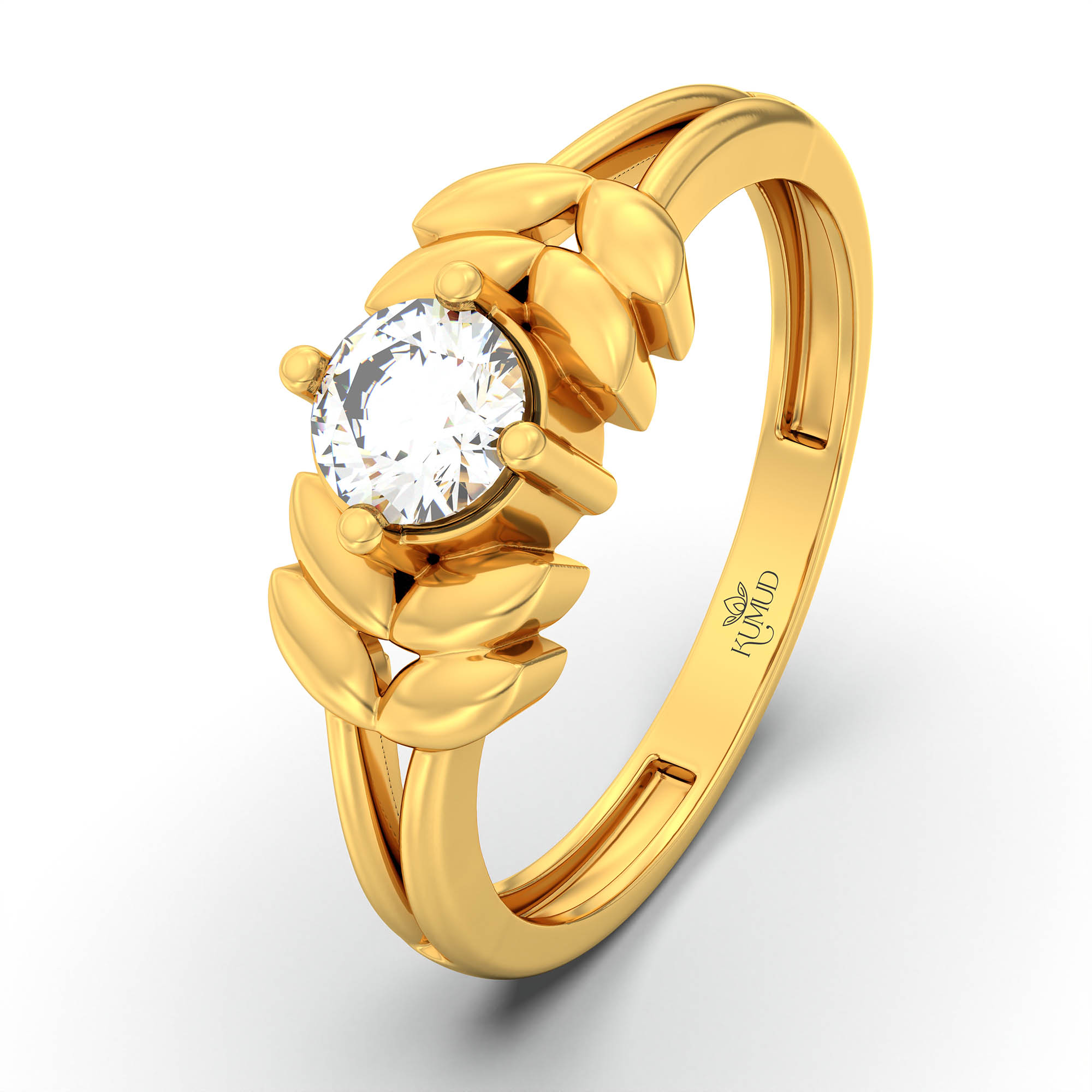 Lab-Grown Diamond Solitaire Ring for Women in 22K Yellow Gold – 0.25 Ct Round, 3 g (Design K11-18-APGAA) thumbnail