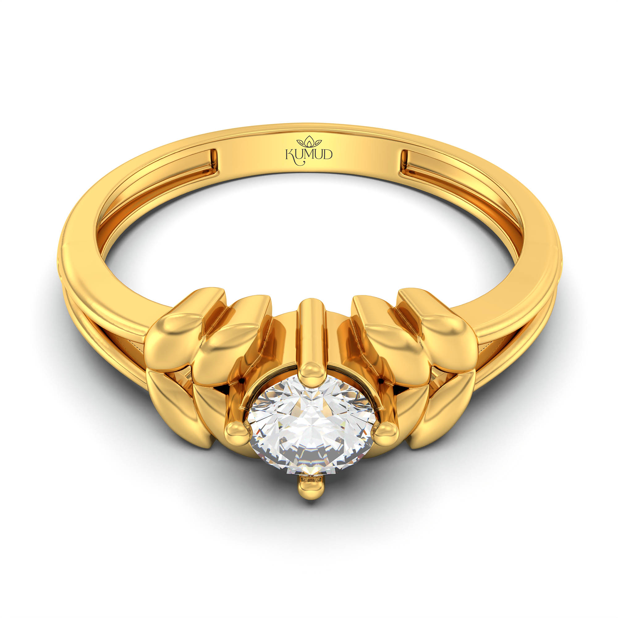 Lab-Grown Diamond Solitaire Ring for Women in 22K Yellow Gold – 0.25 Ct Round, 3 g (Design K11-18-APGAA) thumbnail