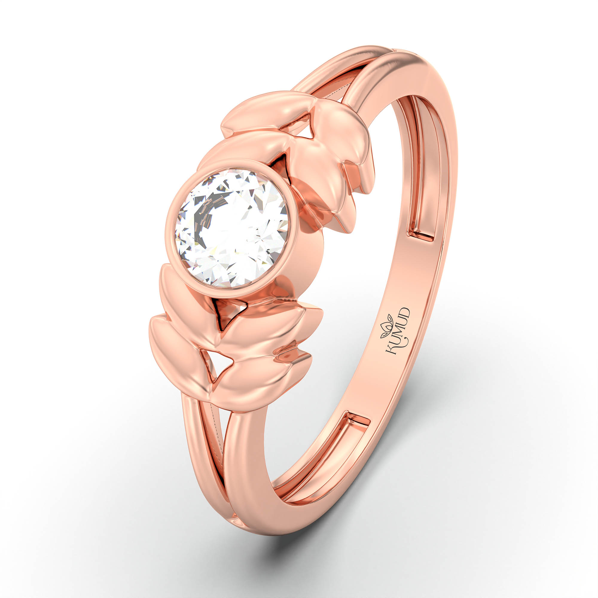 Lab-Grown Diamond Solitaire Ring for Women in 18K Rose Gold – 0.25 Ct Round, 3 g (Design K11-18-BBZAA) thumbnail