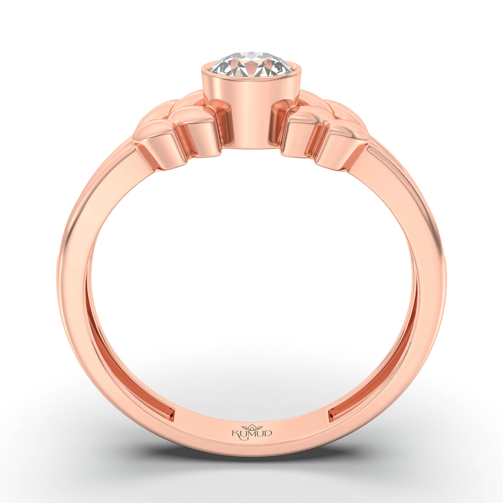 Lab-Grown Diamond Solitaire Ring for Women in 18K Rose Gold – 0.25 Ct Round, 3 g (Design K11-18-BBZAA) thumbnail