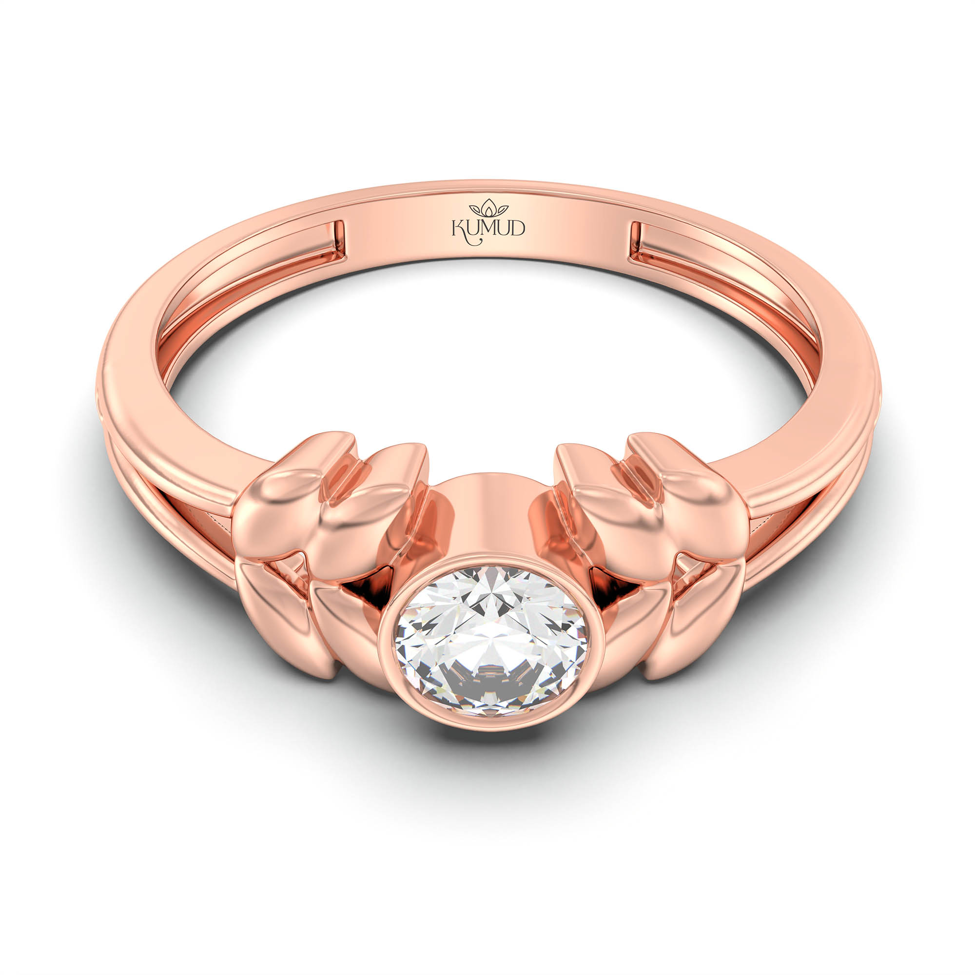 Lab-Grown Diamond Solitaire Ring for Women in 18K Rose Gold – 0.25 Ct Round, 3 g (Design K11-18-BBZAA) thumbnail