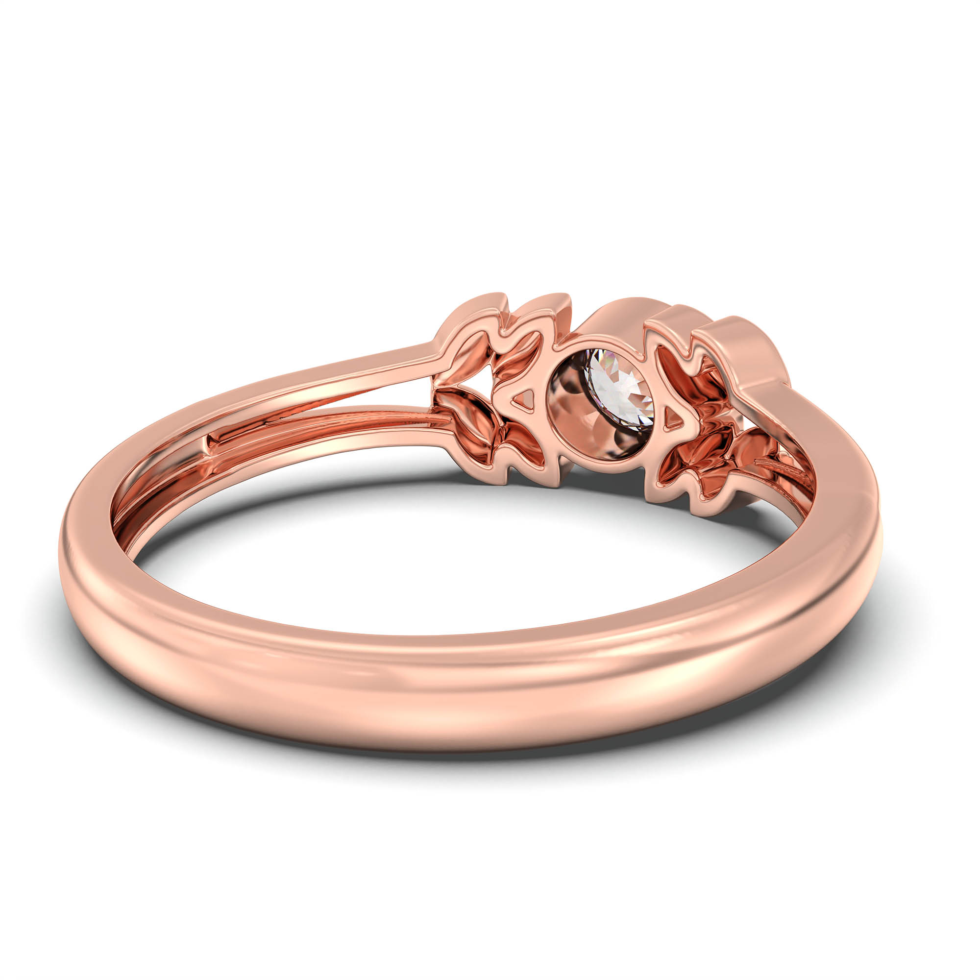 Lab-Grown Diamond Solitaire Ring for Women in 18K Rose Gold – 0.25 Ct Round, 3 g (Design K11-18-BBZAA) thumbnail