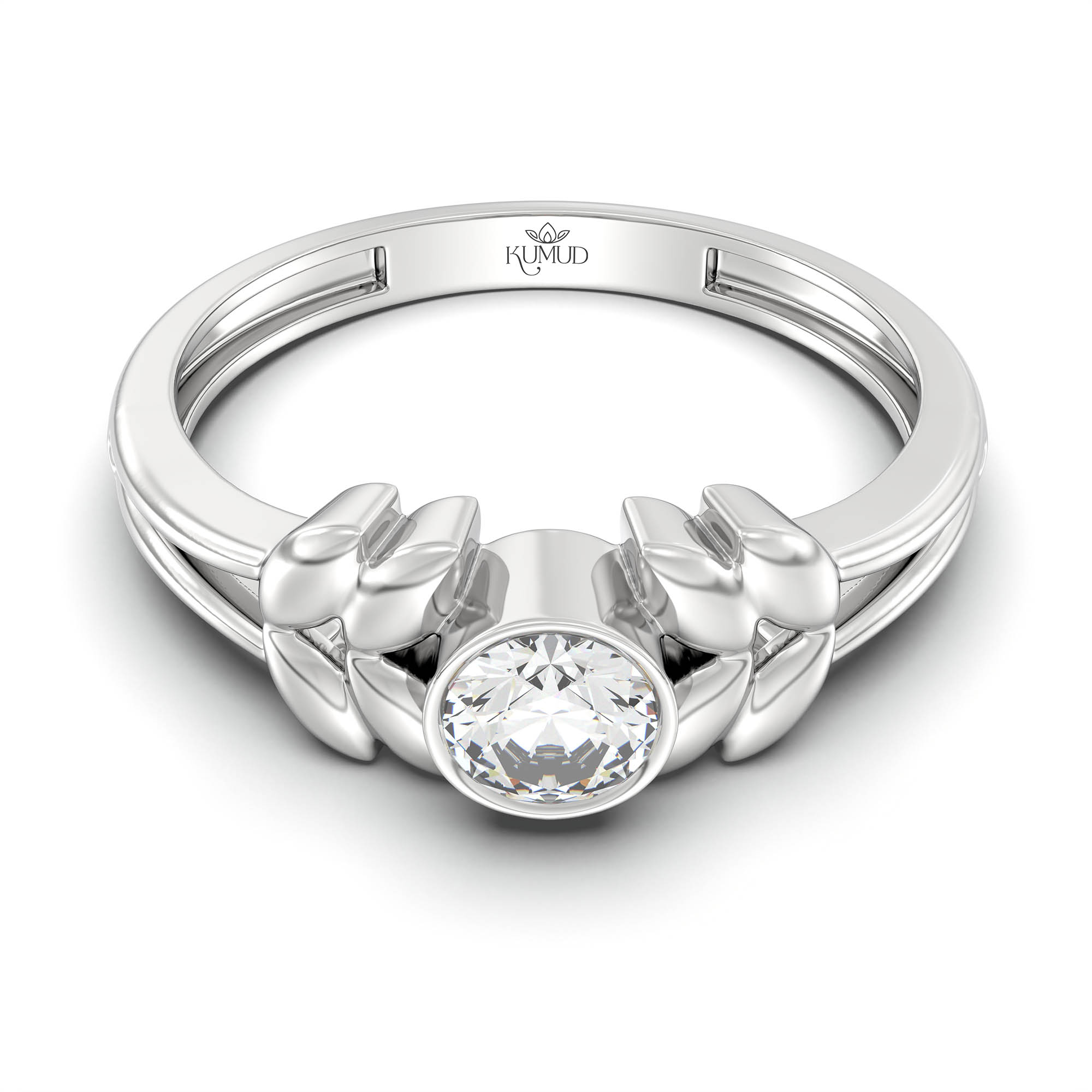 Lab-Grown Diamond Solitaire Ring for Women in 18K White Gold – 0.25 Ct Round, 3 g (Design K11-18-BBZAA) thumbnail