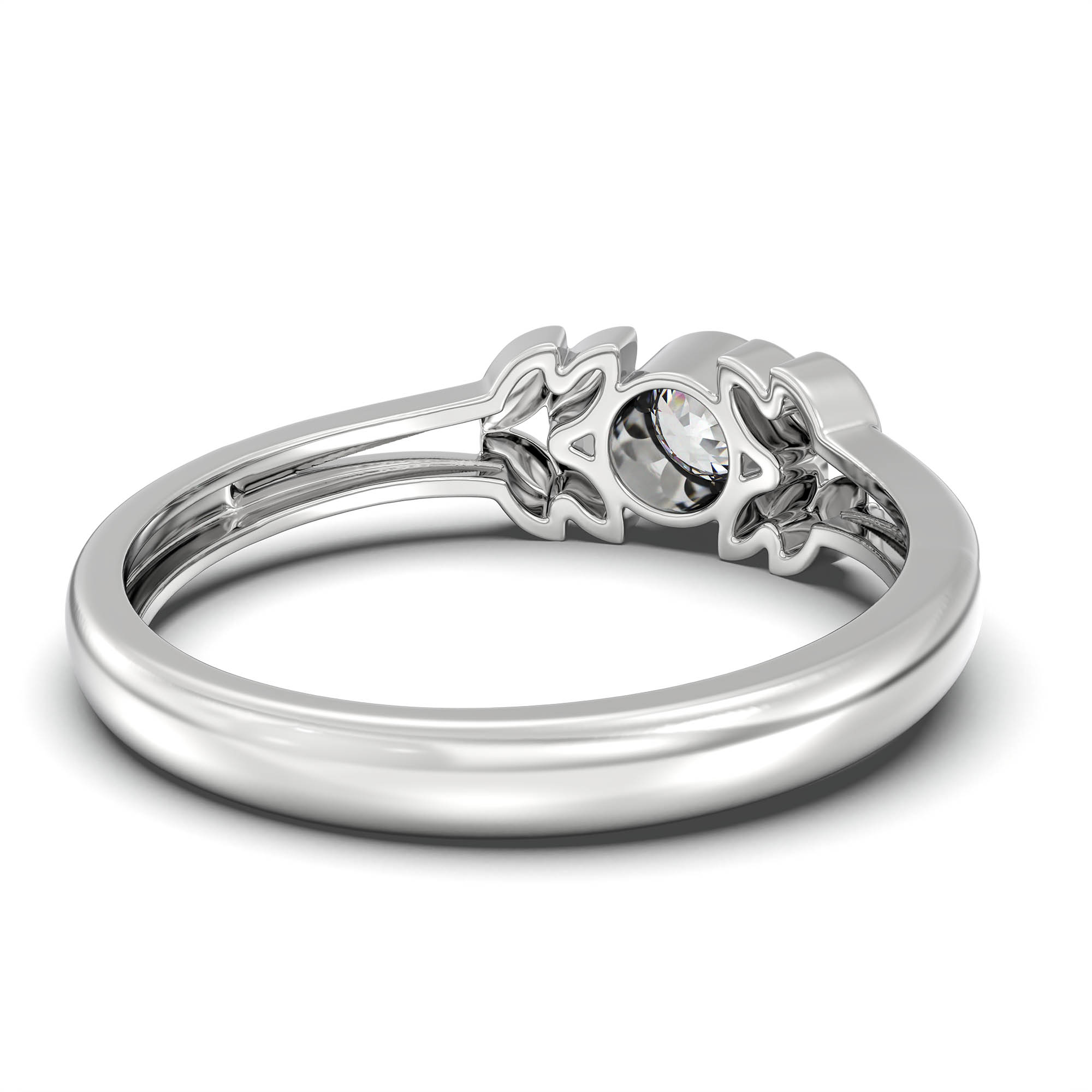 Lab-Grown Diamond Solitaire Ring for Women in 18K White Gold – 0.25 Ct Round, 3 g (Design K11-18-BBZAA) thumbnail